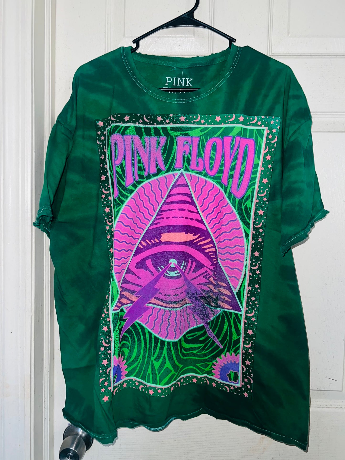 Pink Floyd Tie Dye Oversized Distressed Tee