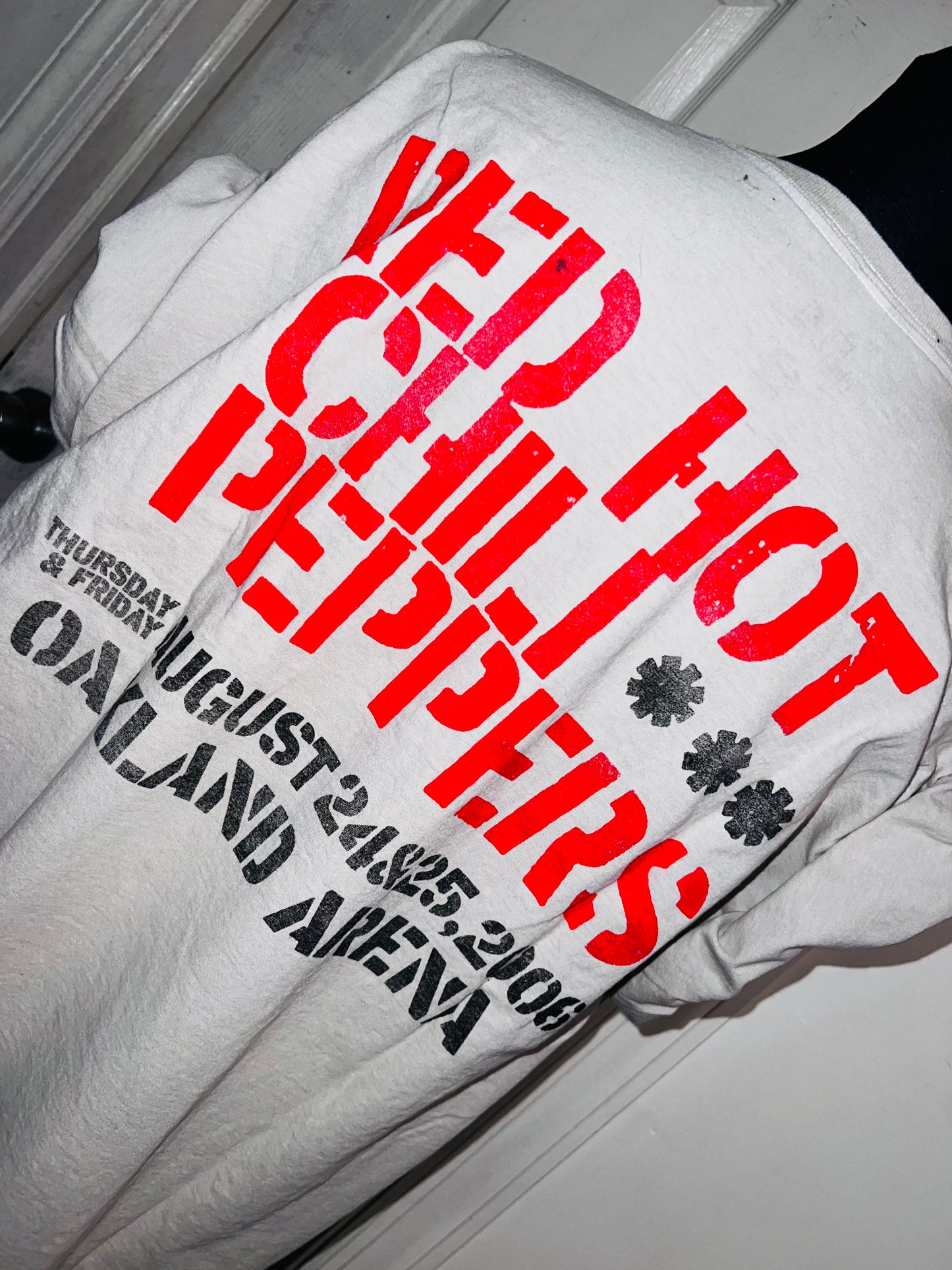 Red Hot Chili Peppers Double Sided Oversized Distressed Tee