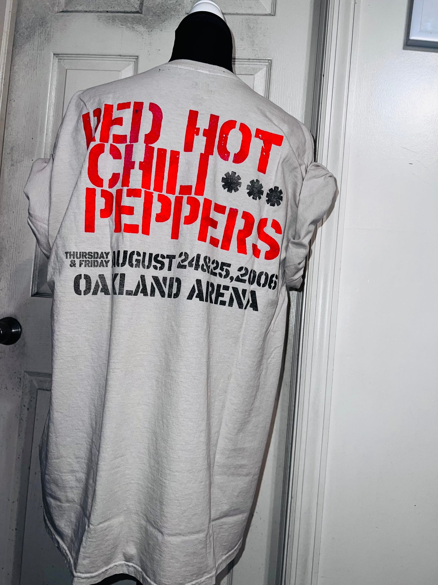 Red Hot Chili Peppers Double Sided Oversized Distressed Tee