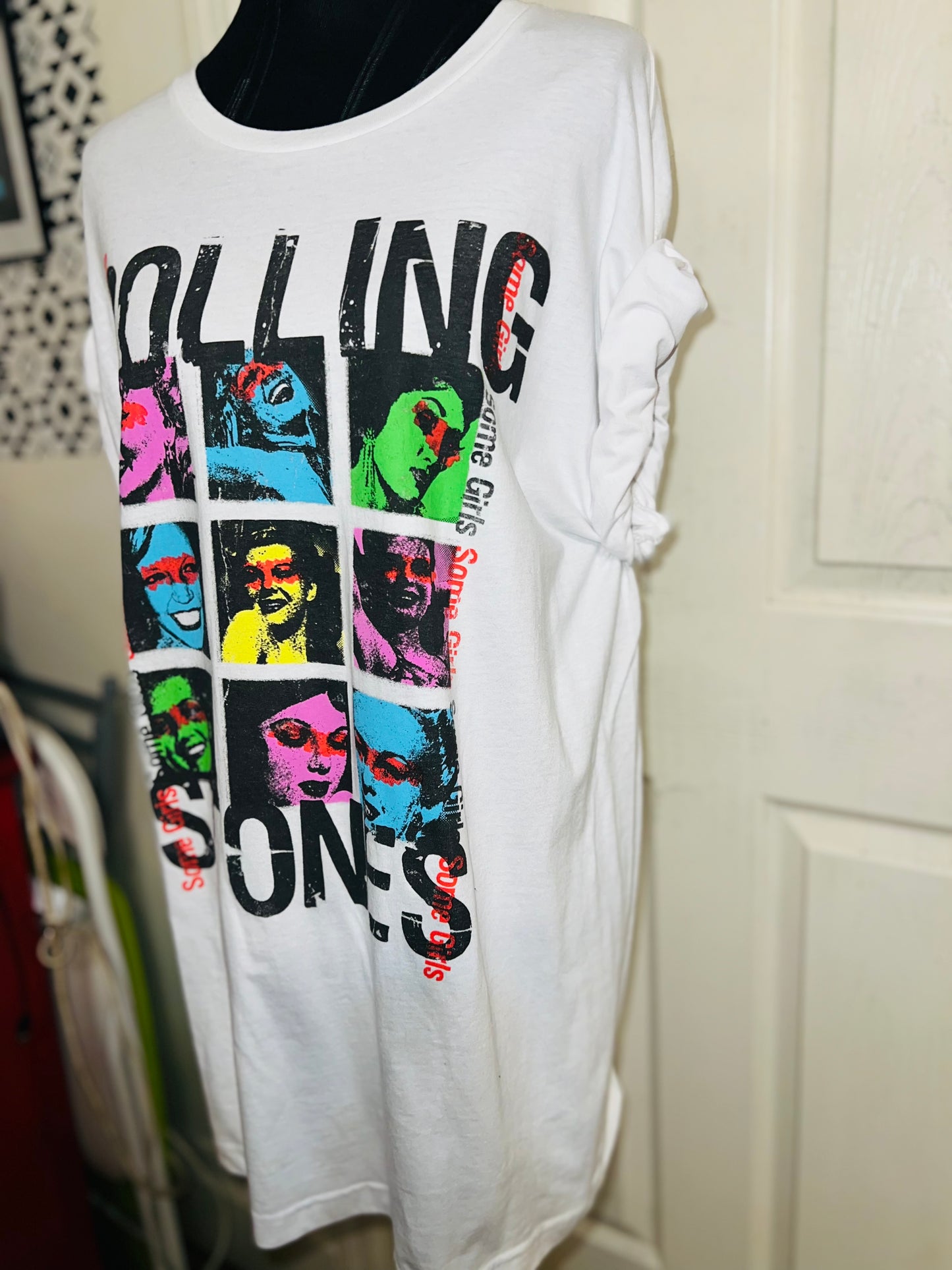 Rolling Stones “Some Girls” Distressed Oversized Tee