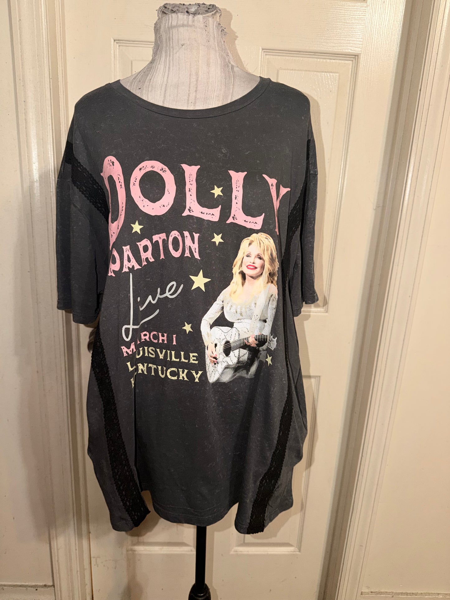 Dolly Parton Double Sided Oversized Distressed Tee