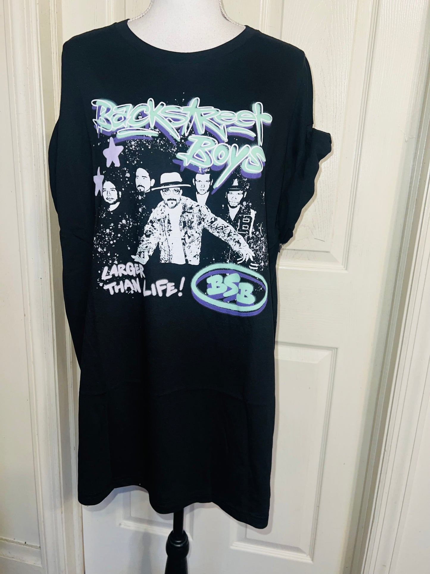Backstreet Boys Oversized Distressed Tee