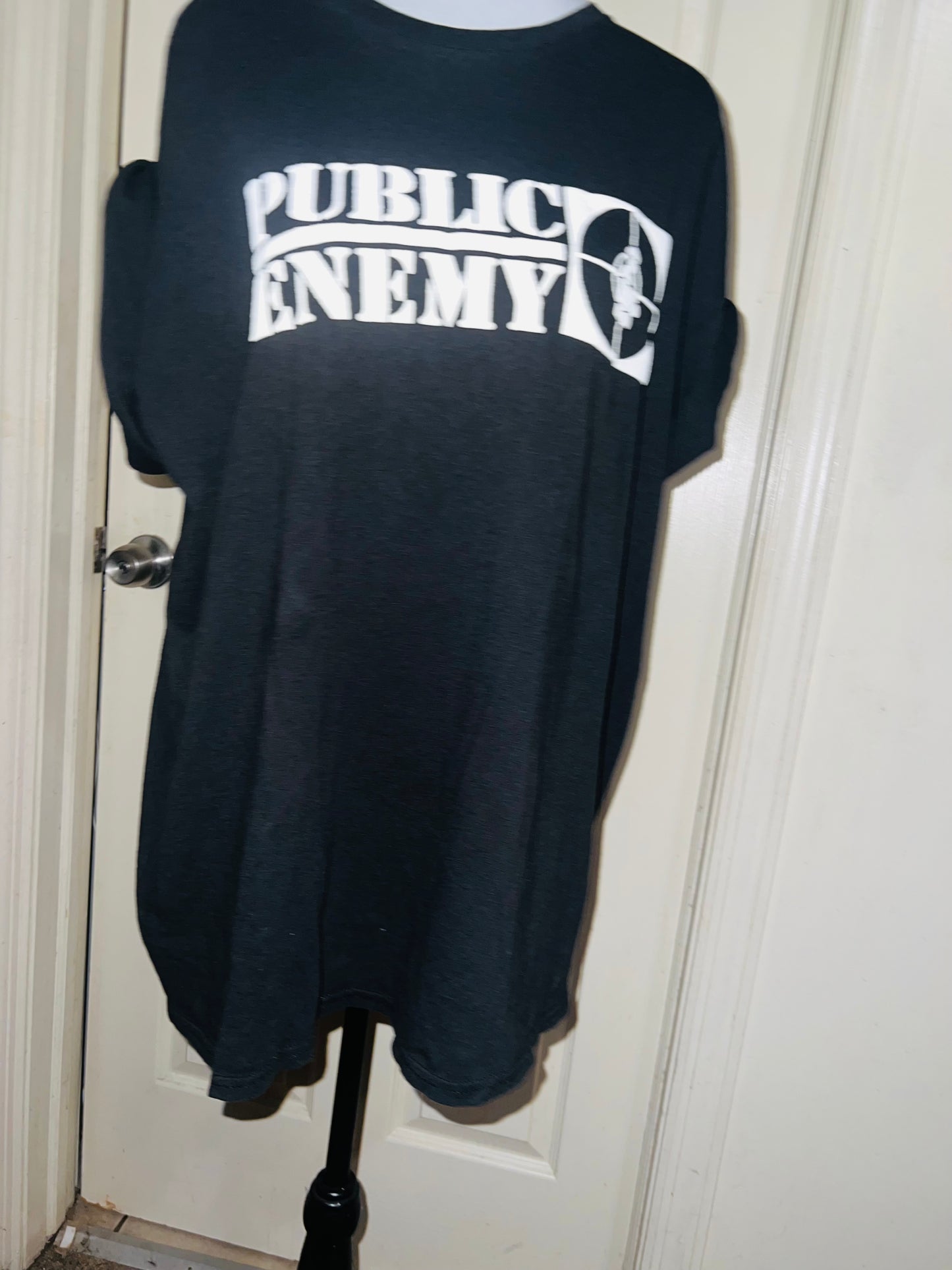 Public Enemy Oversized Double Sided Distressed Tee