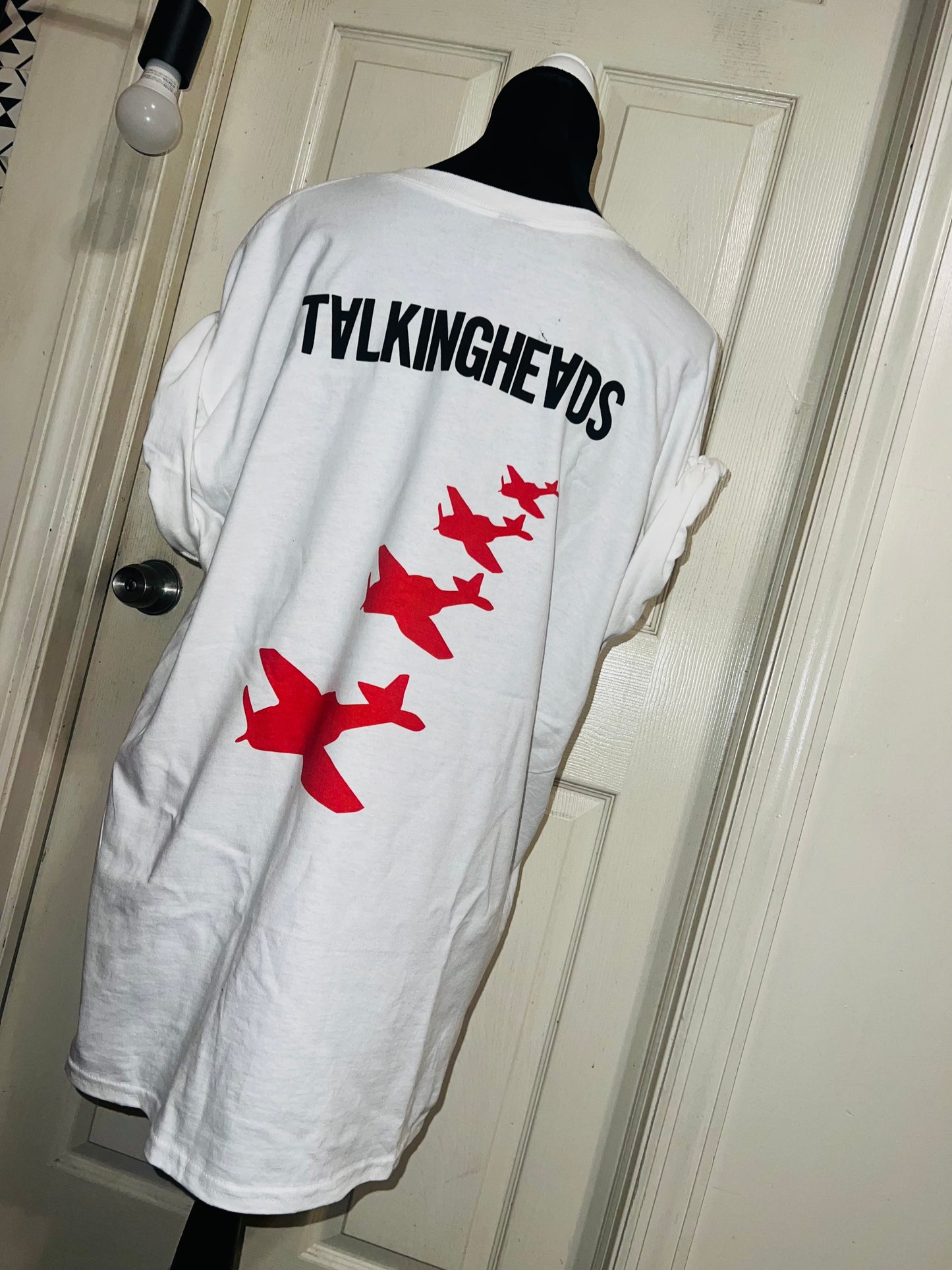 Talking Heads Double Sided Oversized Distressed Tee