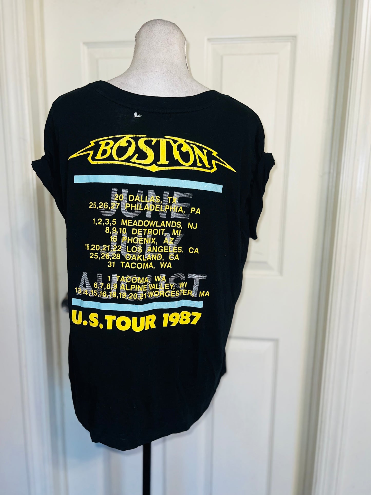 Boston Double Sided Oversized Distressed Tee