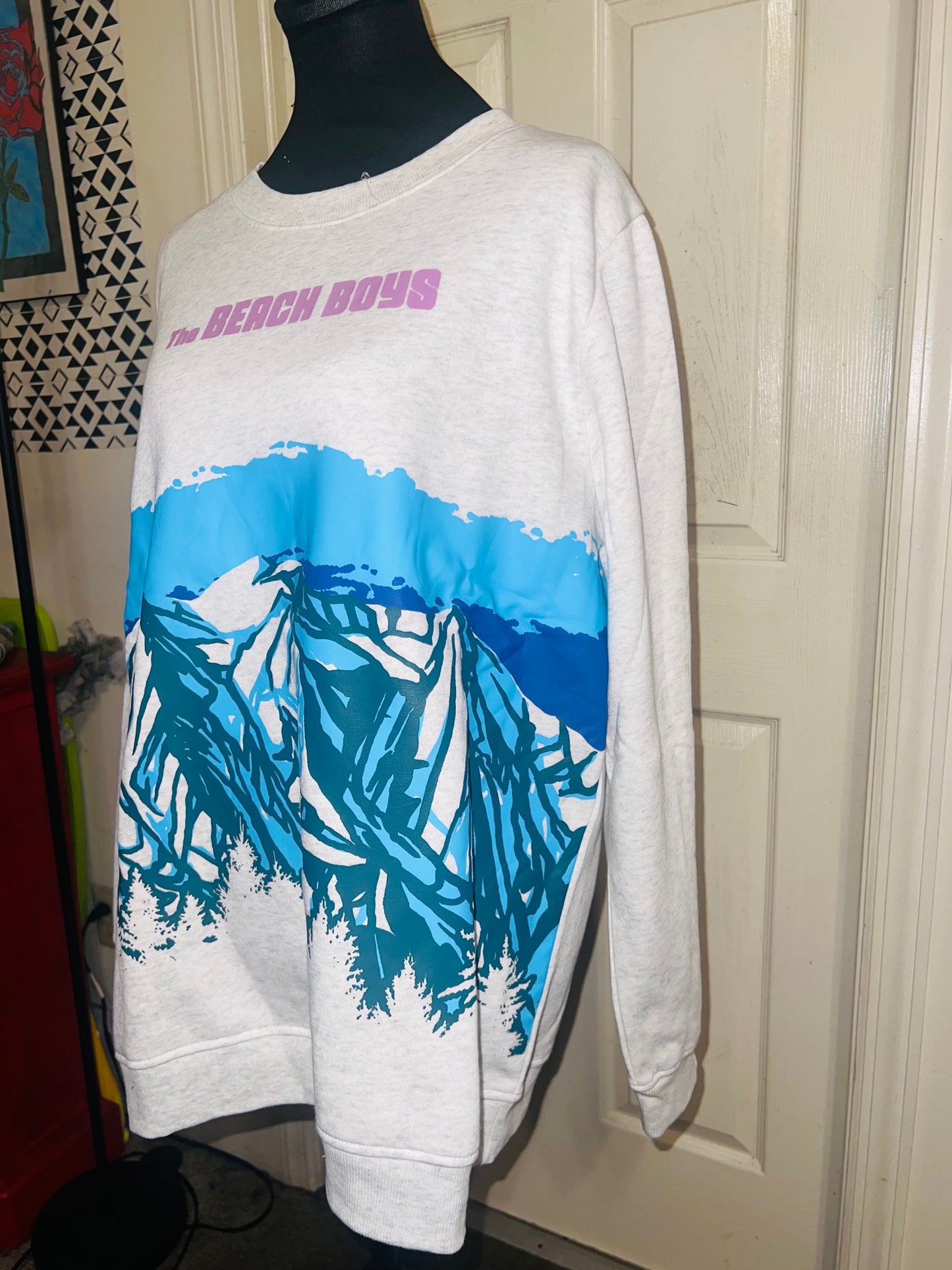 The Beach Boys Oversized Distressed Sweatshirt