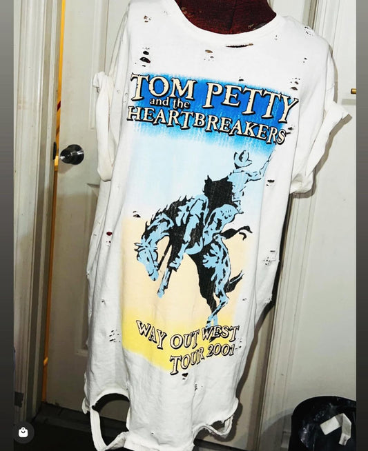 Tom Petty and the Heartbreakers Oversized Distressed Tee