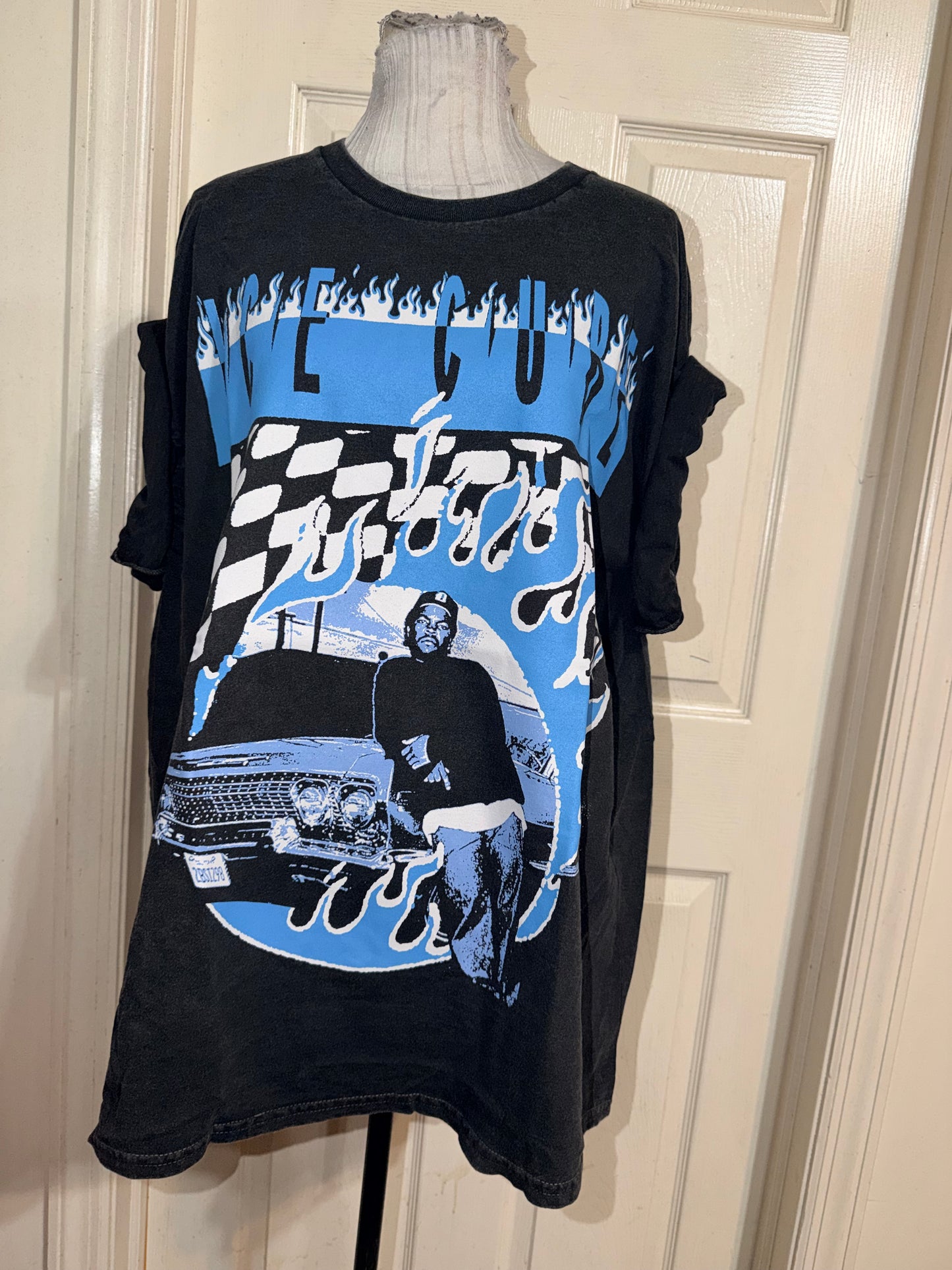 Ice Cube Double Sided Oversized Distressed Tee