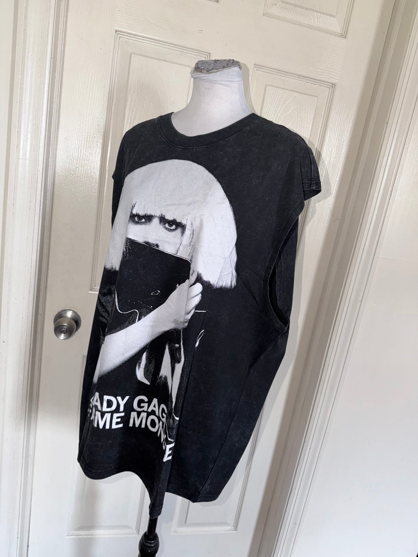 Lady Gaga Oversized Distressed Tank