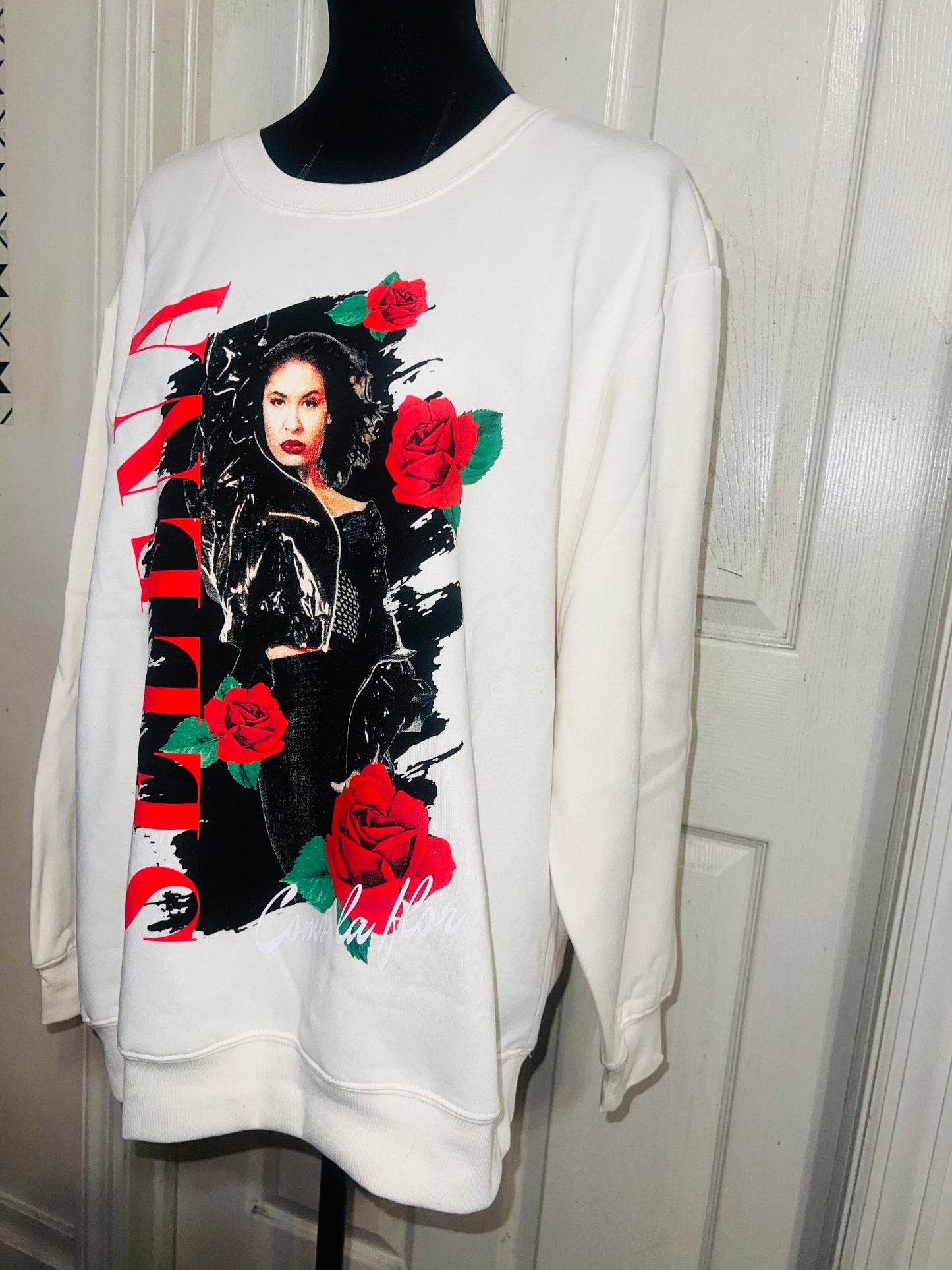 Selena Oversized Distressed Sweatshirt