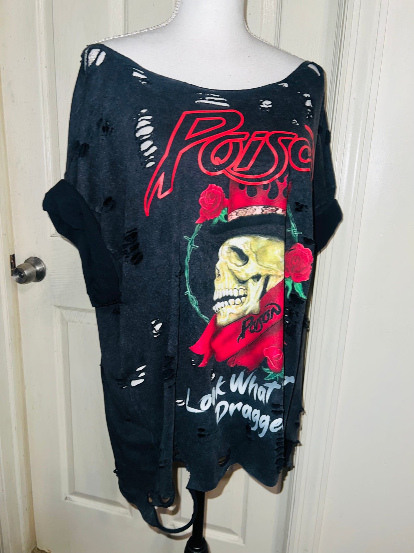 Poison Double Sided Oversized Distressed Tee