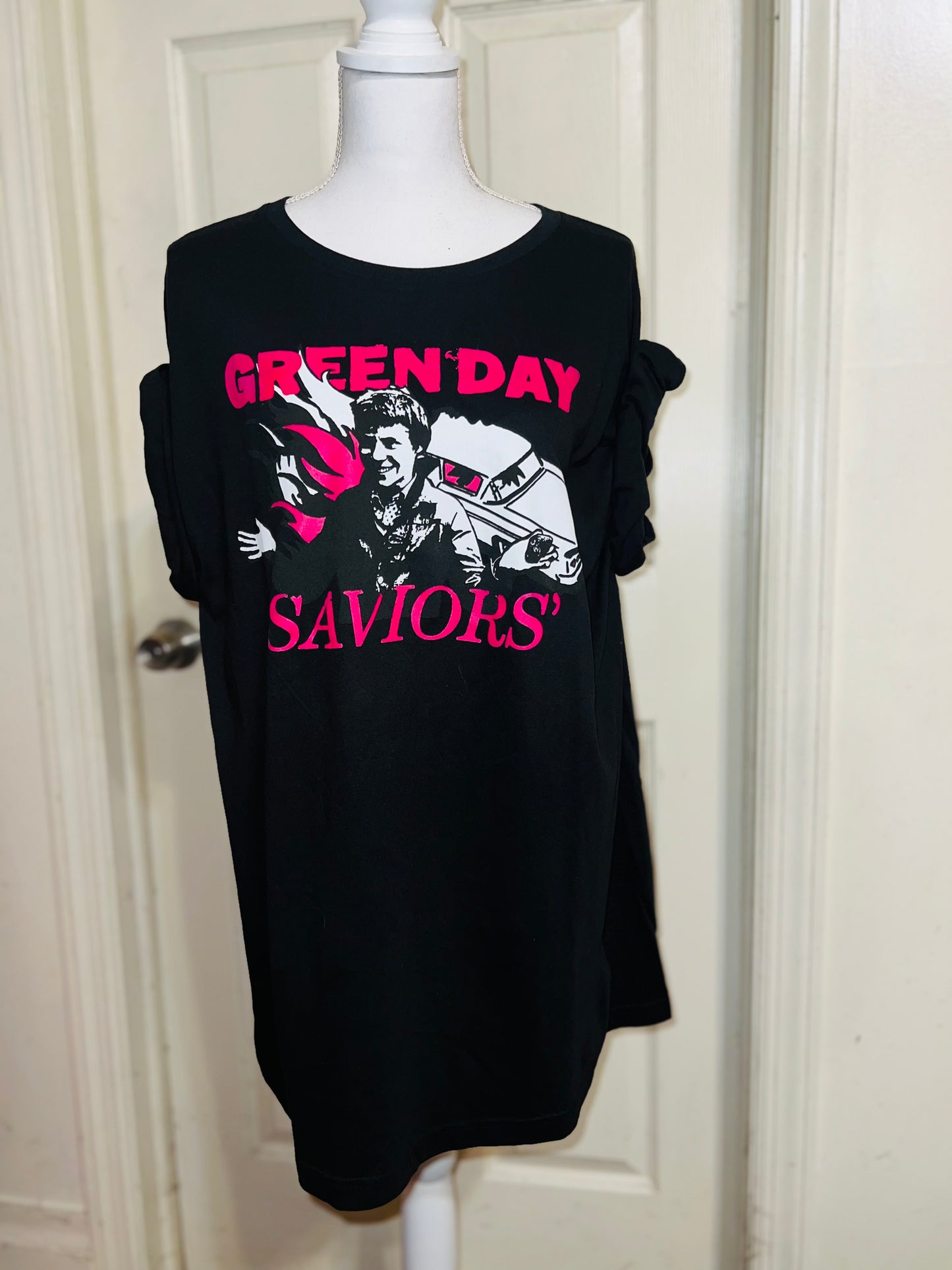 Green Day Oversized Distressed Tee