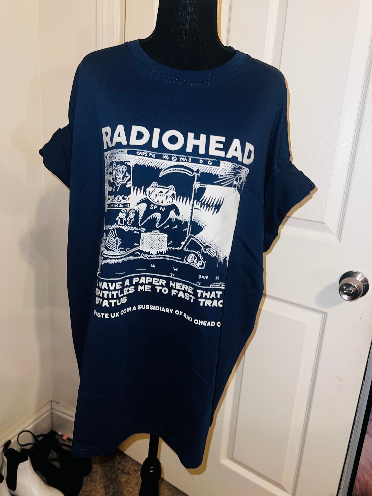 Radiohead Oversized Distressed Tee