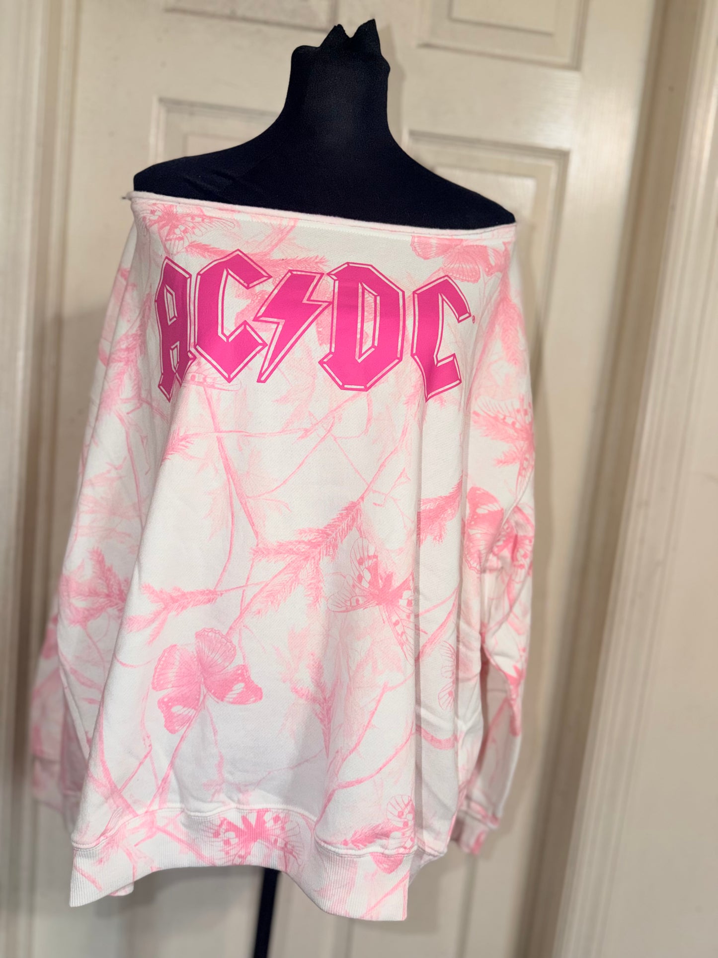 AC/DC OFTS Oversized Distressed Sweatshirt
