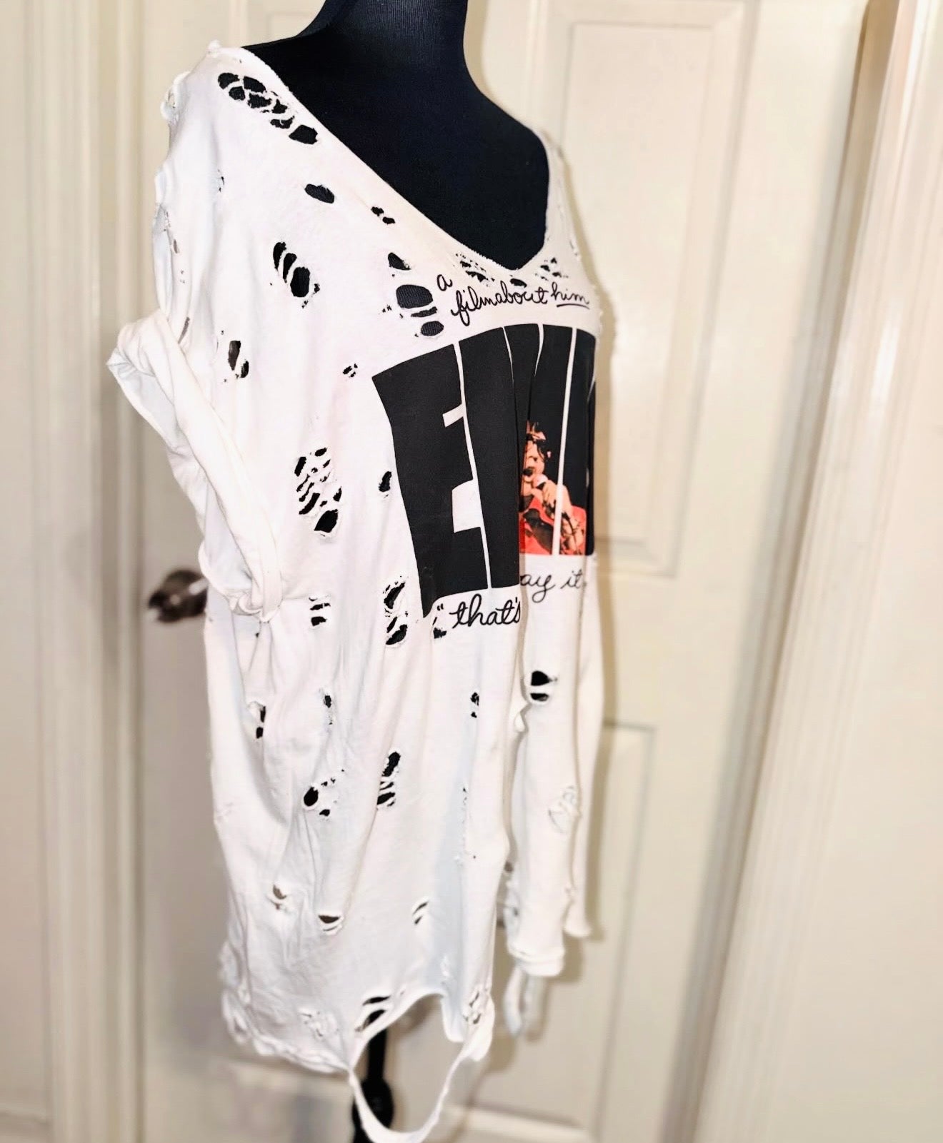 Elvis Double Sided Oversized Distressed Tee