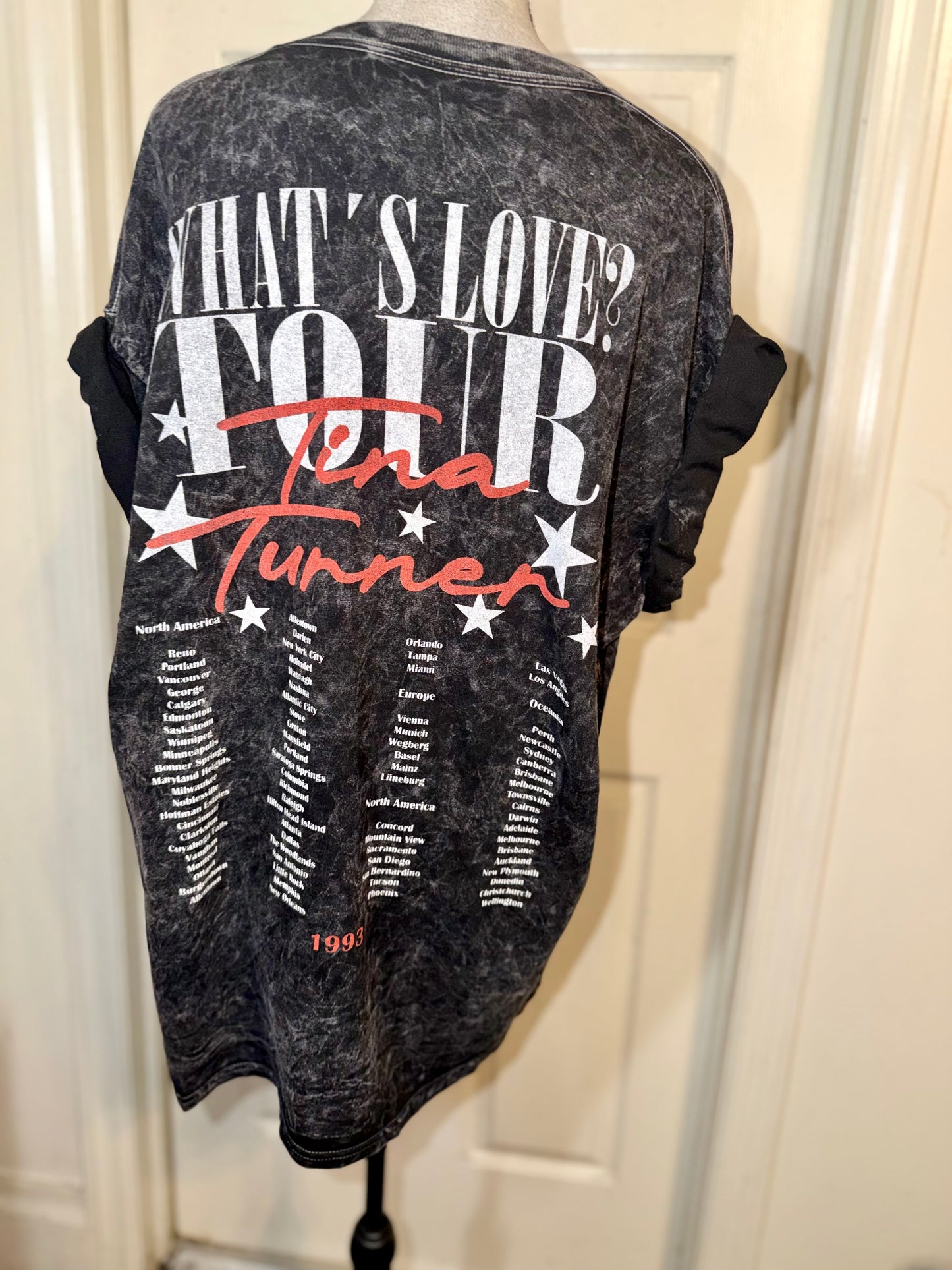 Tina Turner Double Sided Oversized Distressed Tee