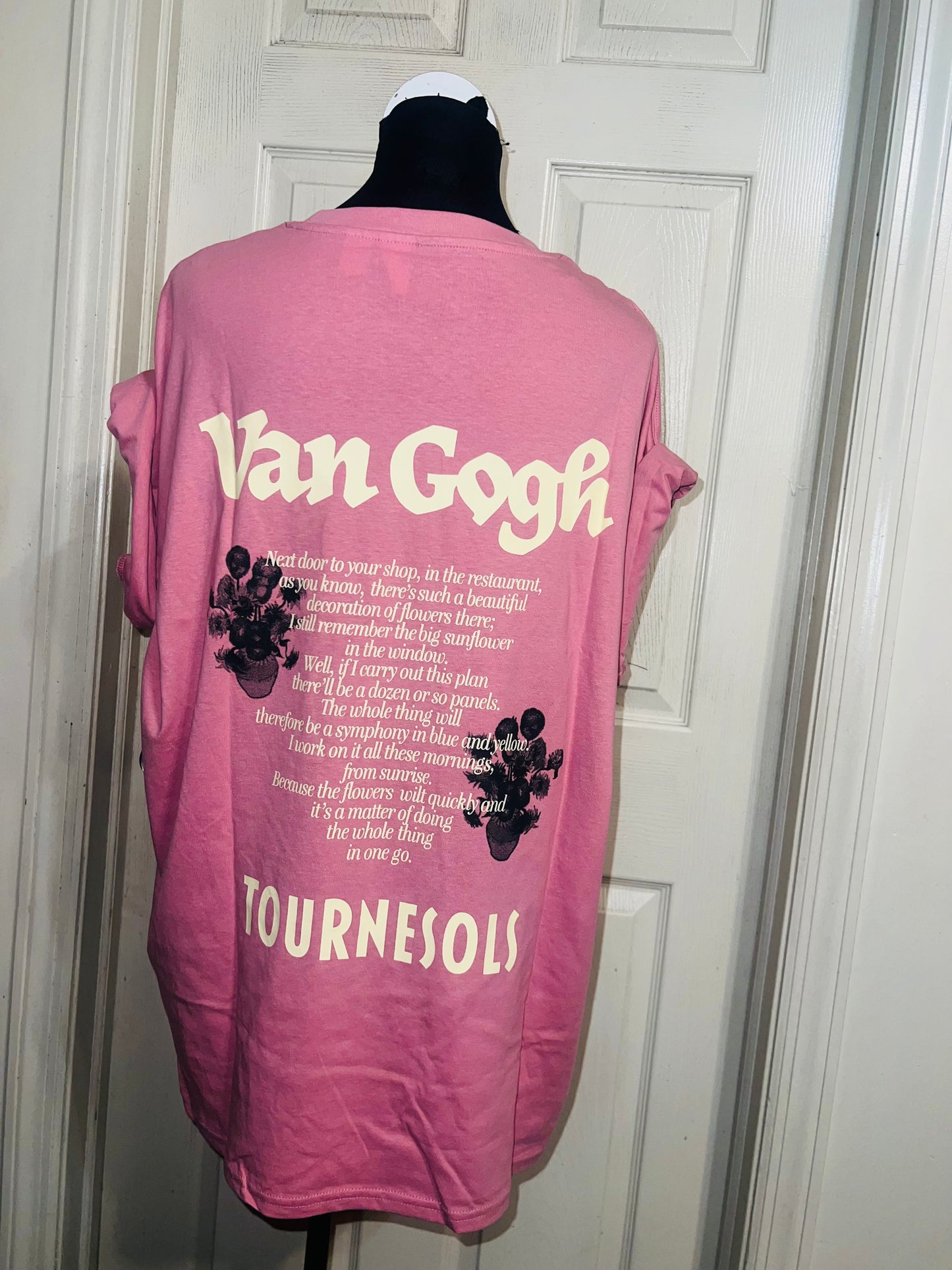Vincent Van Gogh Double Sided Oversized Distressed Tee