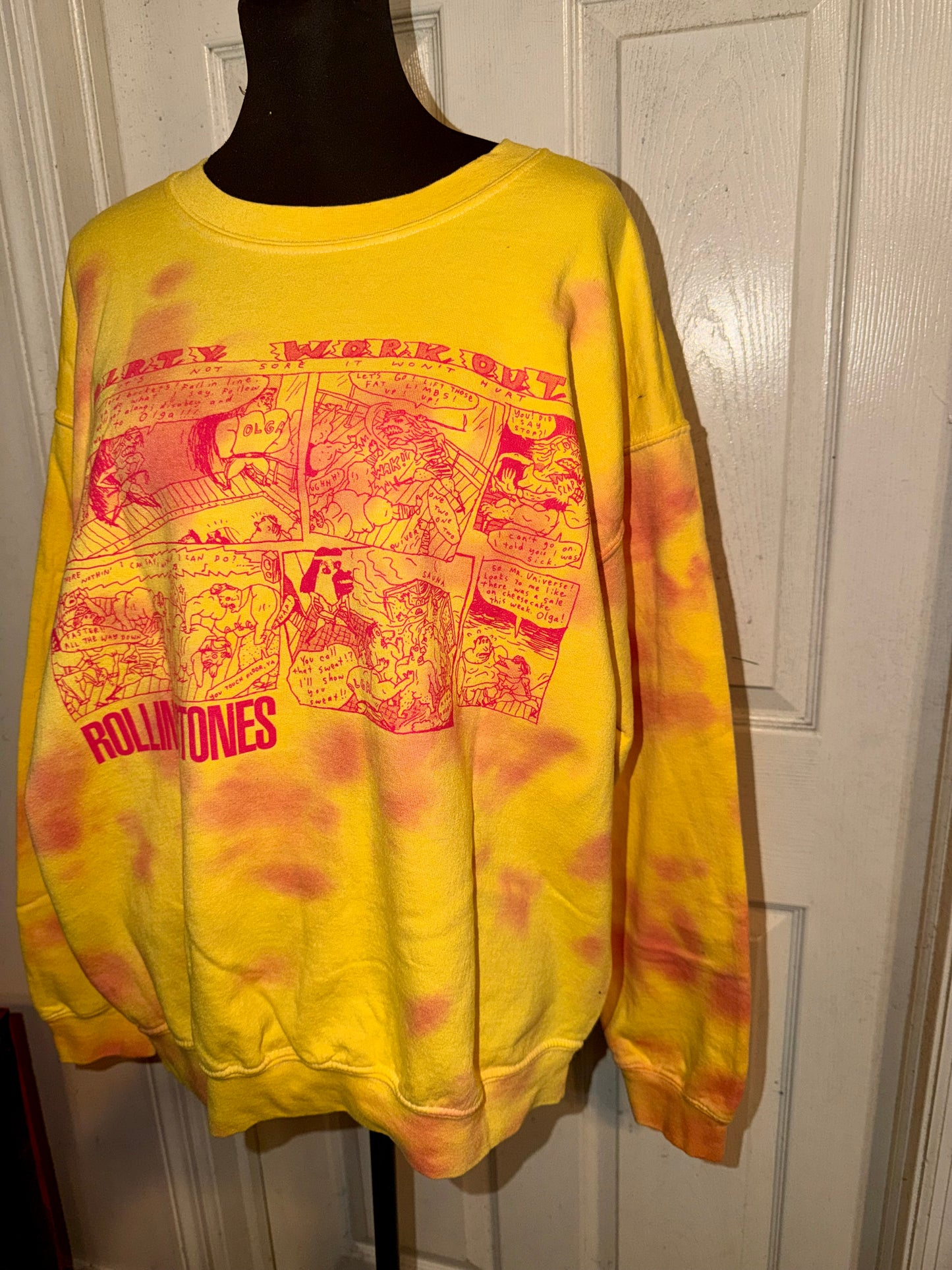 The Rolling Stones Oversized Distressed Sweatshirt