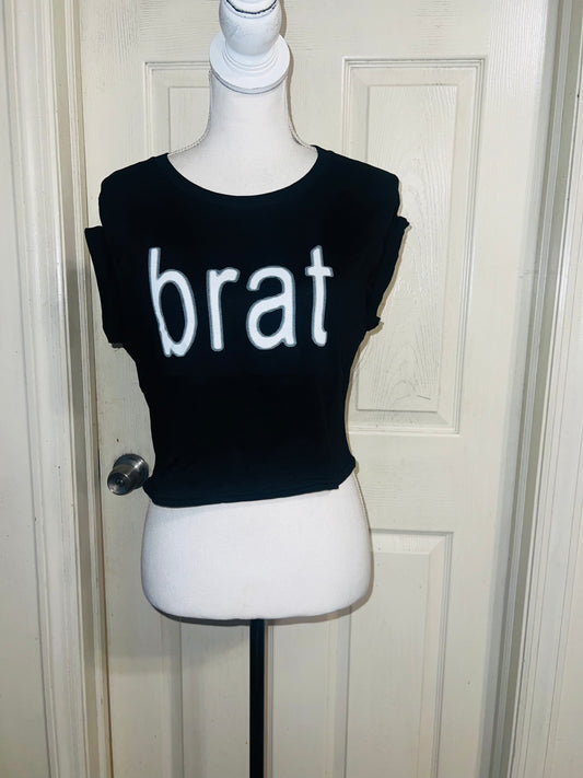 Charli XCX Brat Distressed Baby Tee
