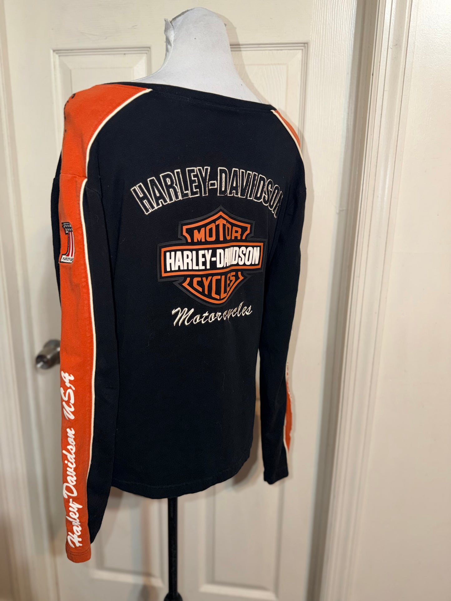 Harley Davidson Double Sided Oversized Long Sleeve Jersey Shirt