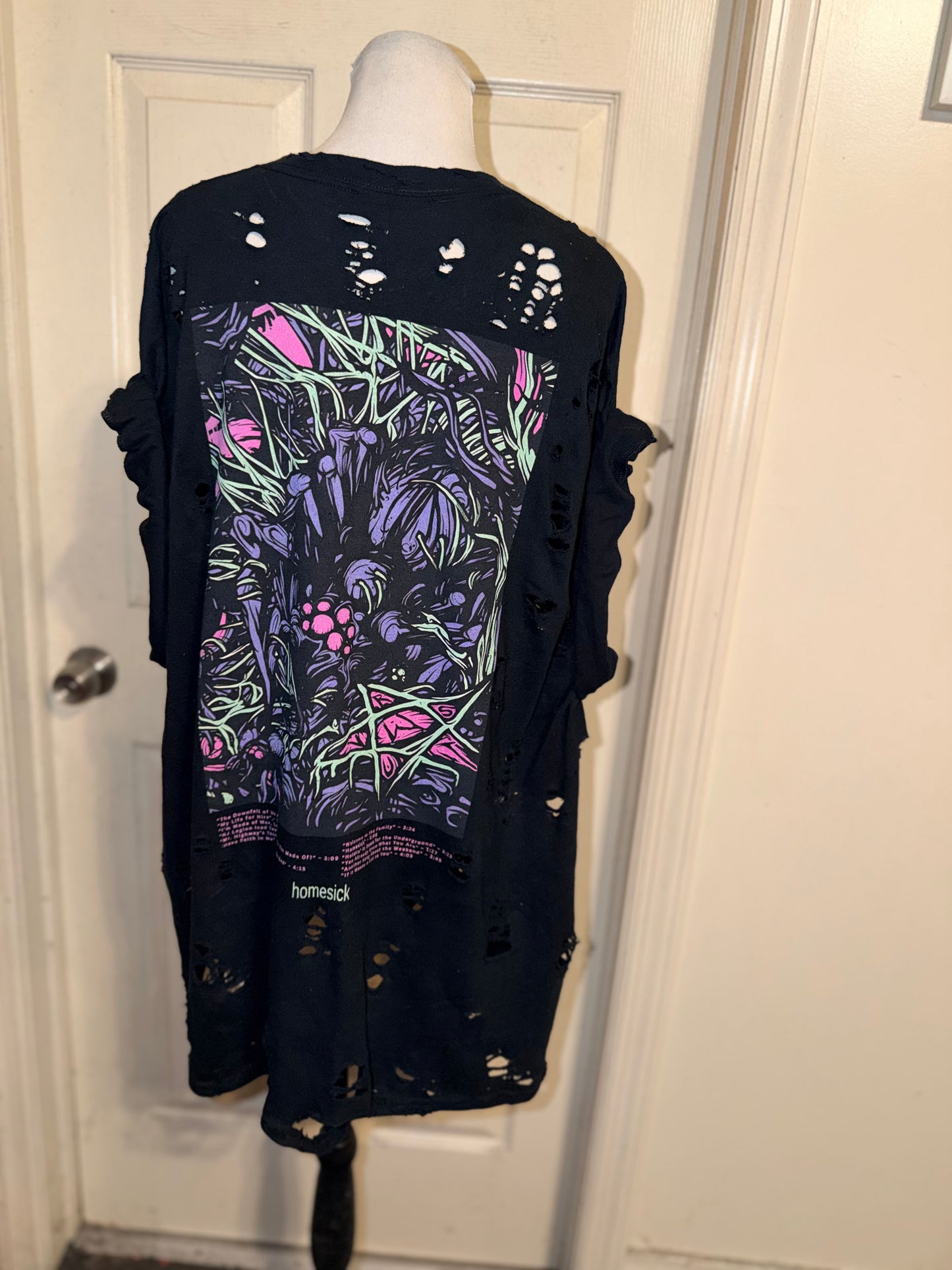 A Day to Remember Double Sided Oversized Distressed Tee