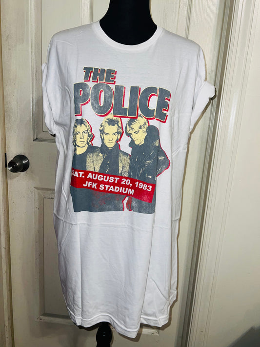 The Police Oversized Distressed T-Shirt