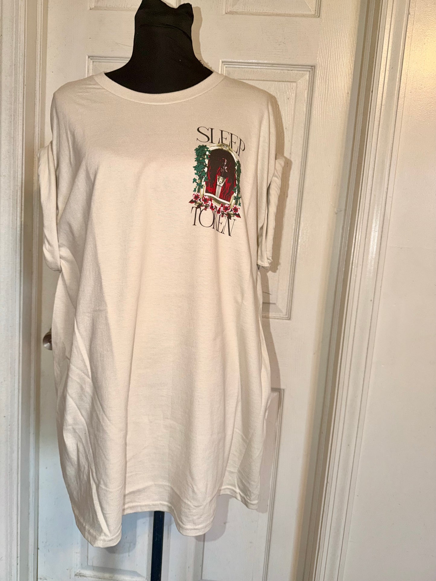 Sleep Token Double Sided Oversized Distressed Tee