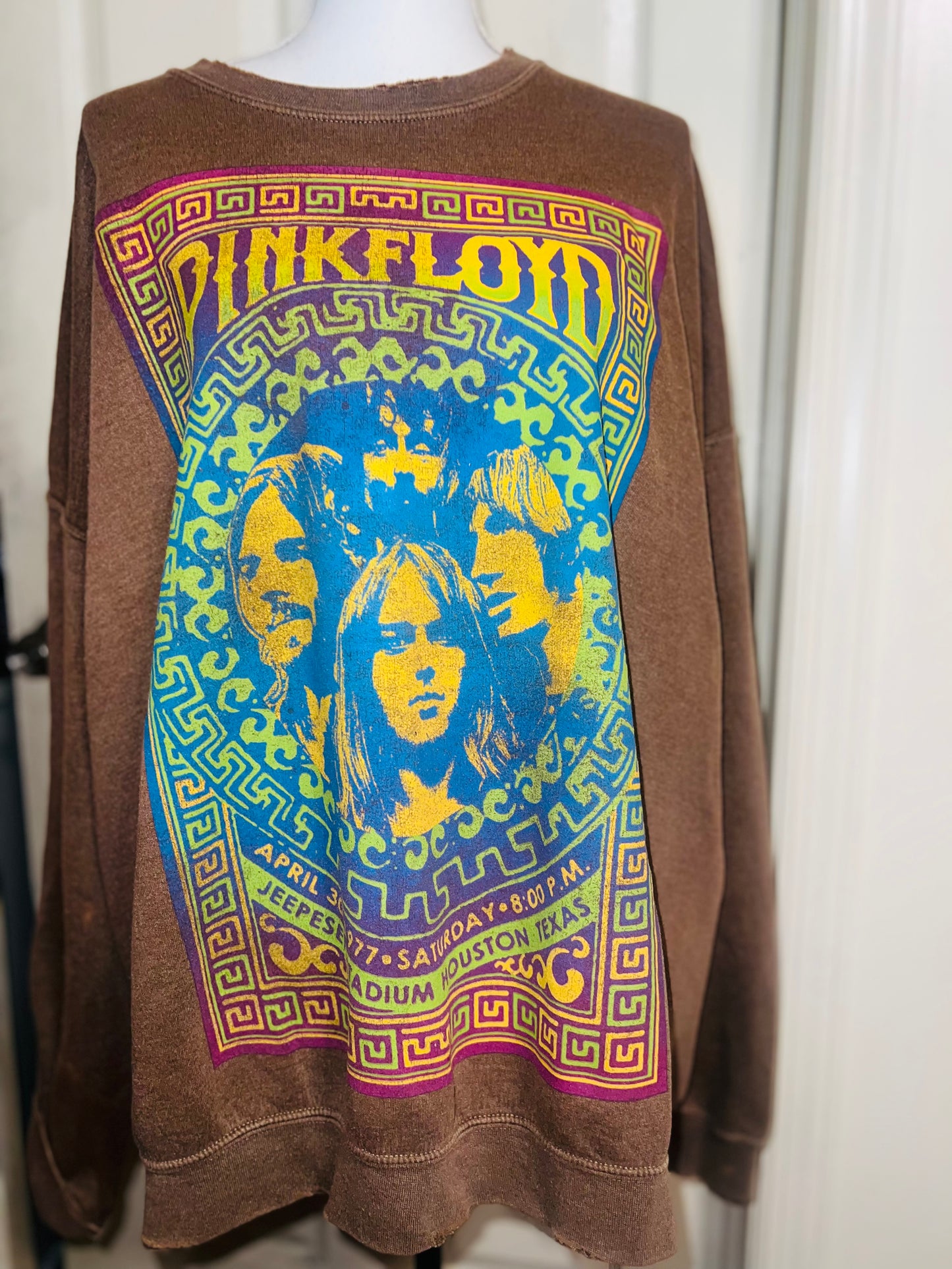 Pink Floyd Oversized Distressed Sweatshirt