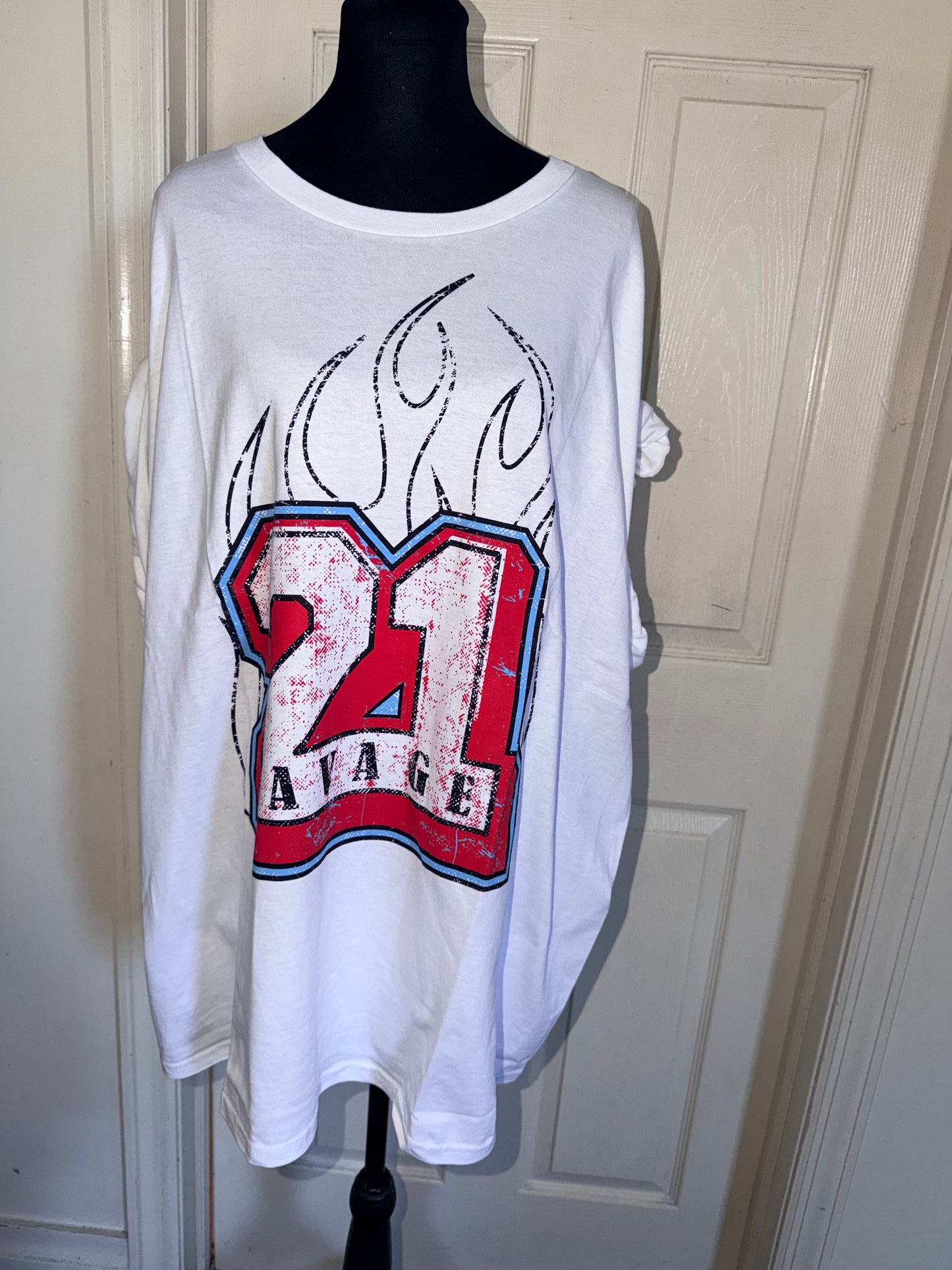 21 Savage Oversized Distressed Tee