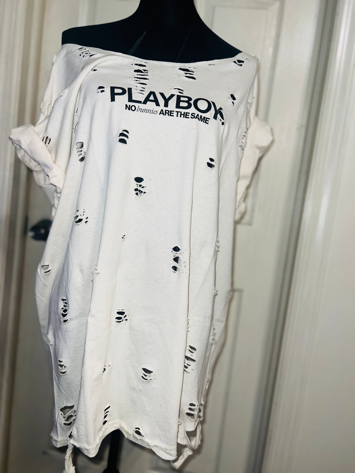 Playboy Double Sided Oversized Distressed Tee