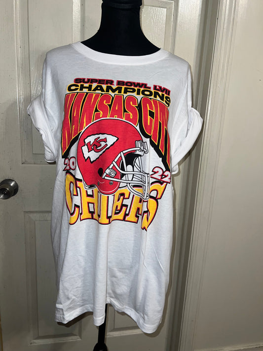 Kansas City Chiefs Oversized Distressed Tee