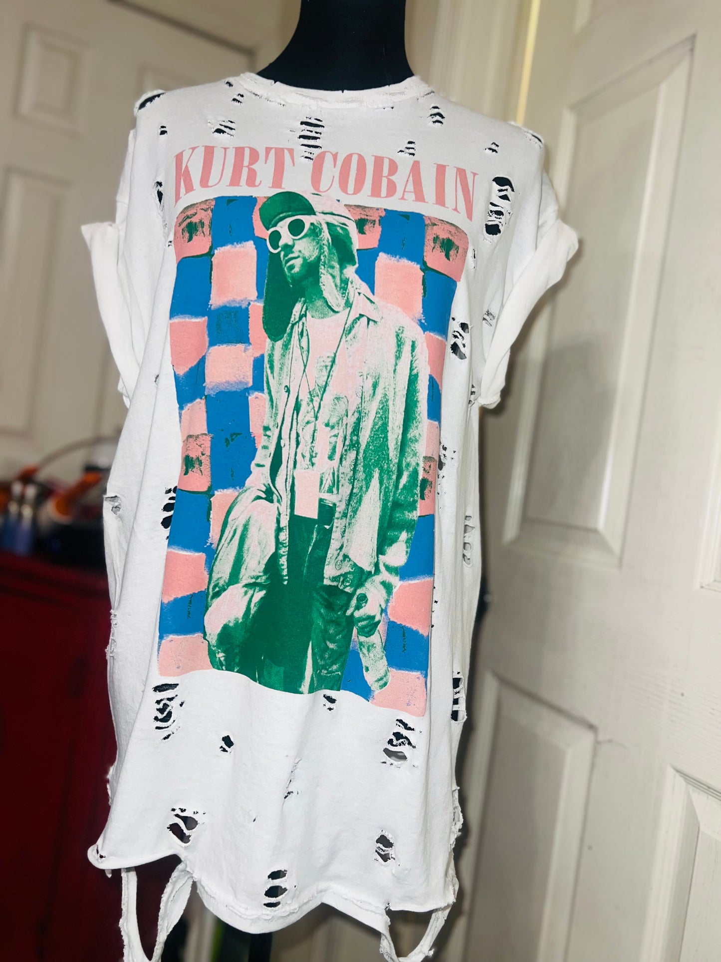 Kurt Cobain Oversized Distressed Tee
