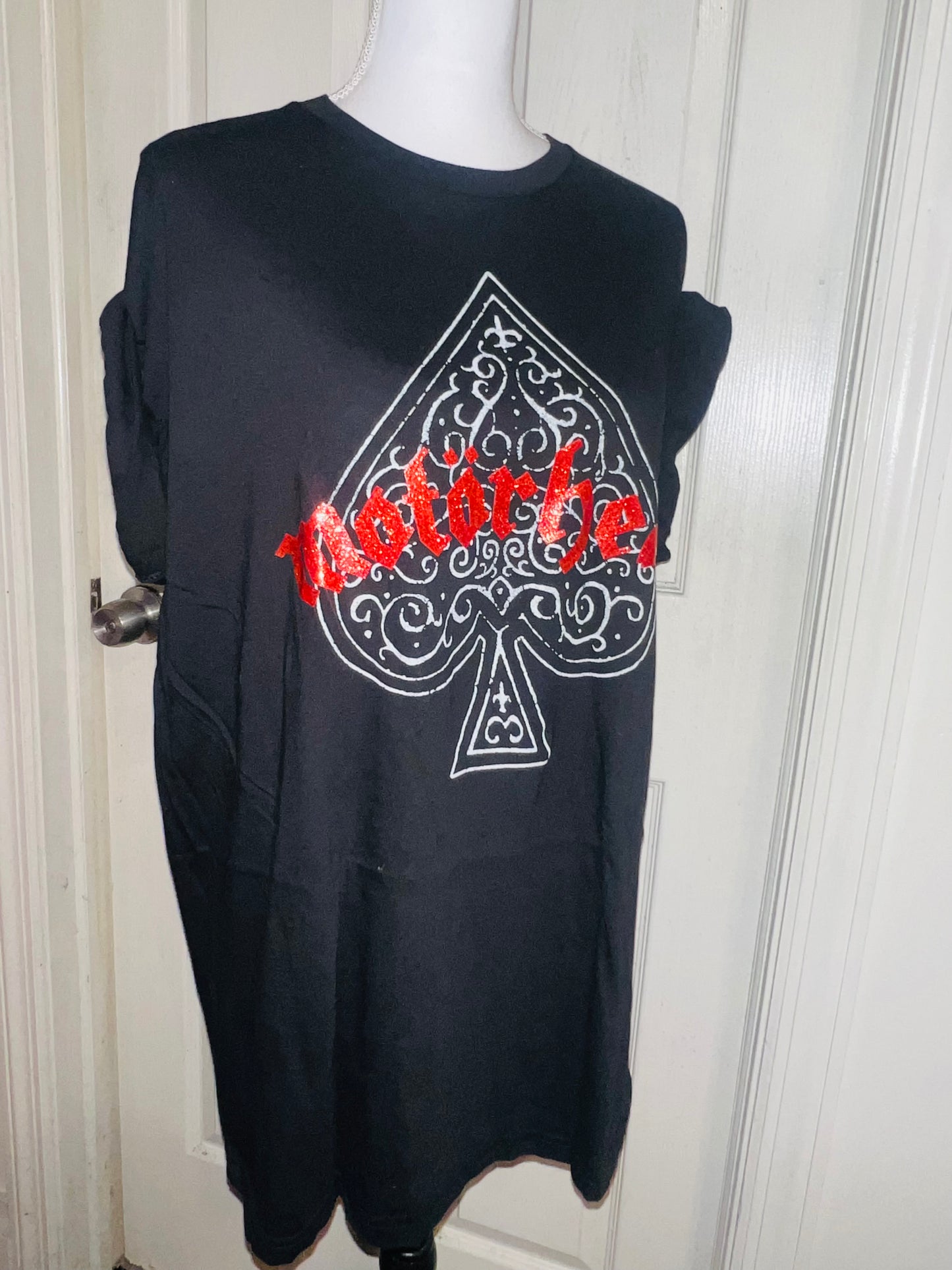 Motörhead Sparkly Oversized Distressed T-Shirt