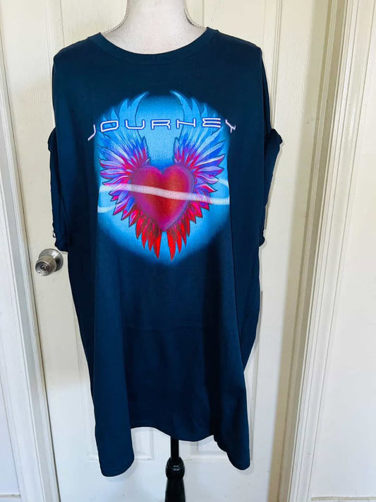 Journey Double Sided Oversized Distressed Tee