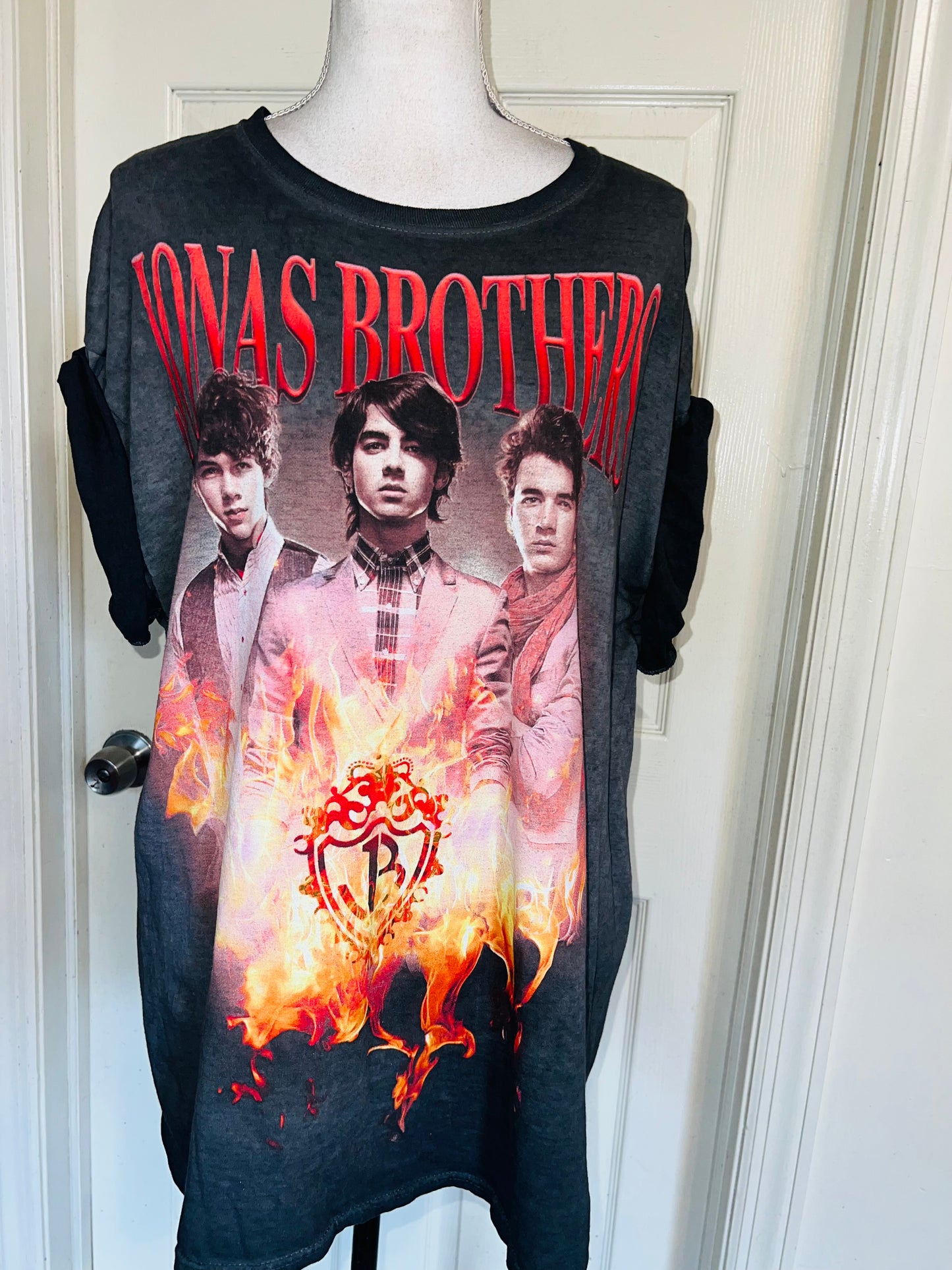 The Jonas Brothers Oversized Distressed Tee