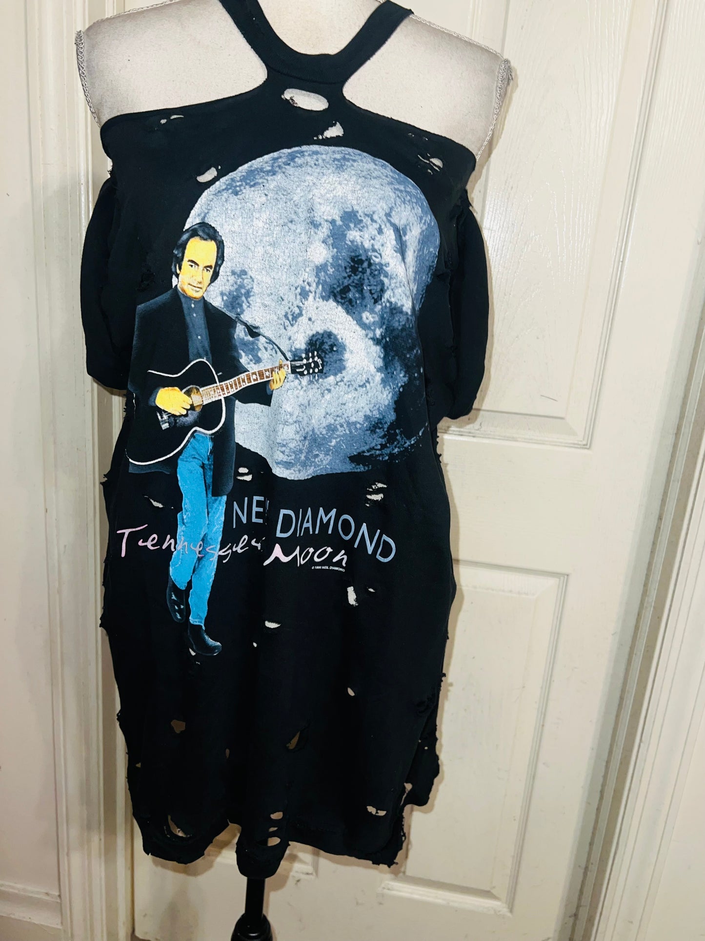 Neil Diamond Vintage Double Sided Oversized Distressed Tee