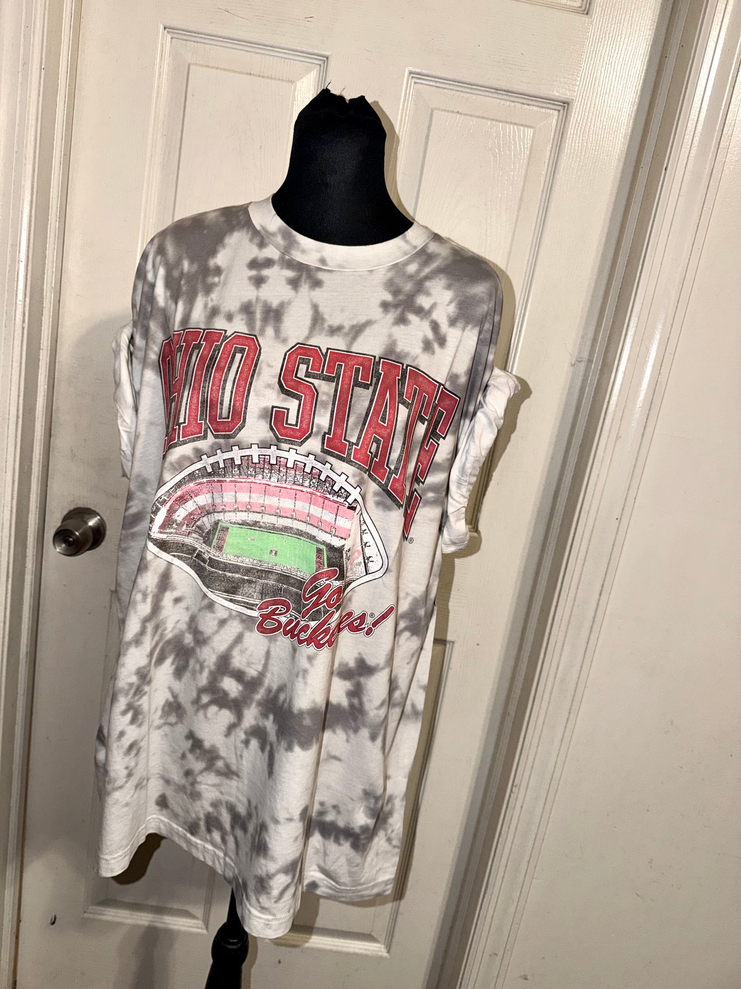 Ohio State Oversized Distressed Tee