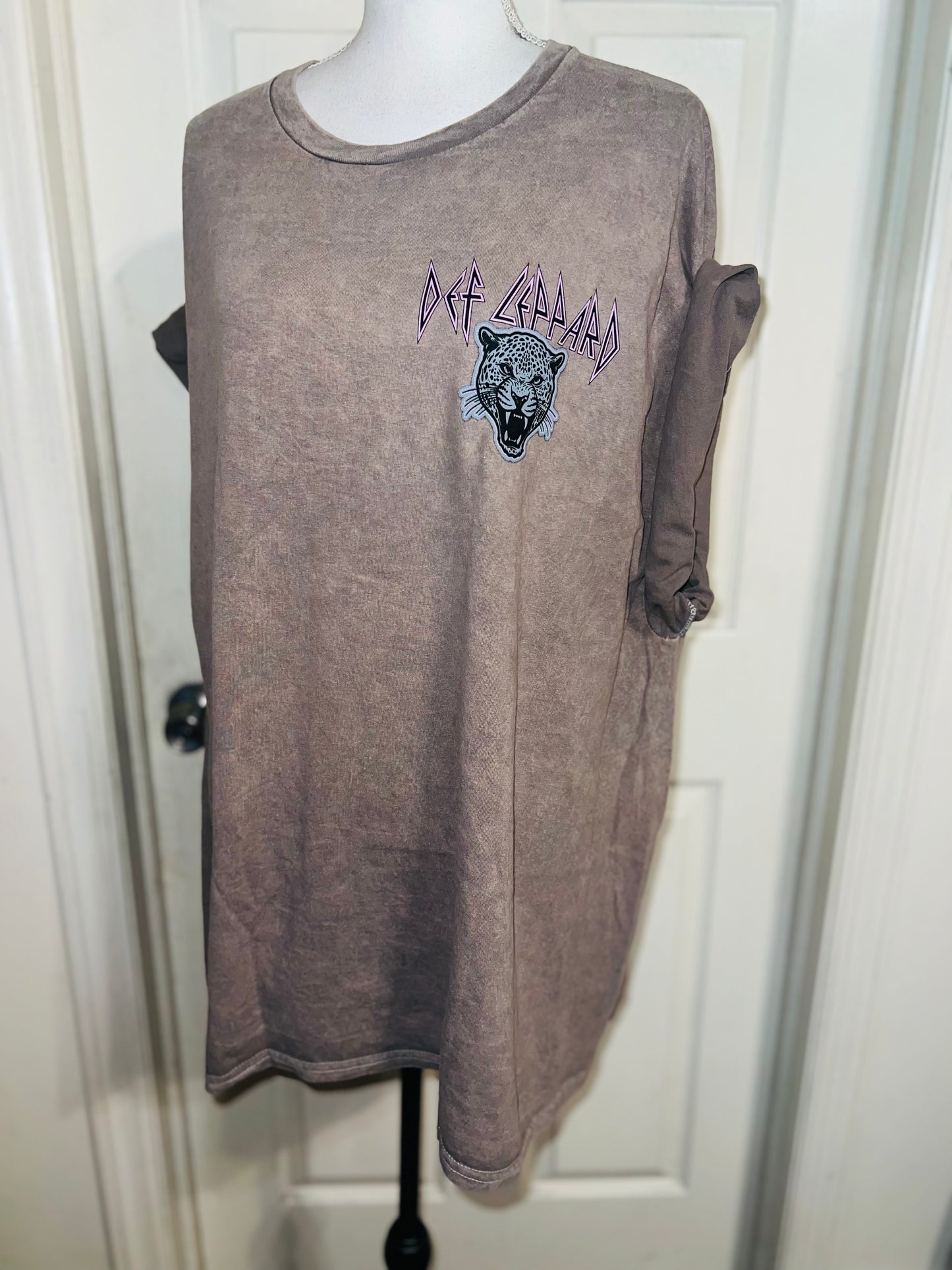 Def Leppard Double Sided Oversized Distressed Tee