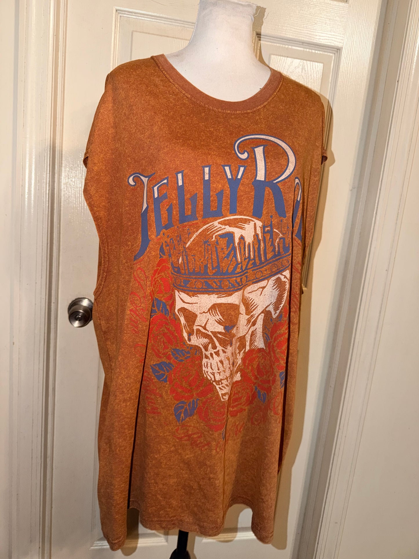 Jelly Roll Double Sided Oversized Distressed Tank