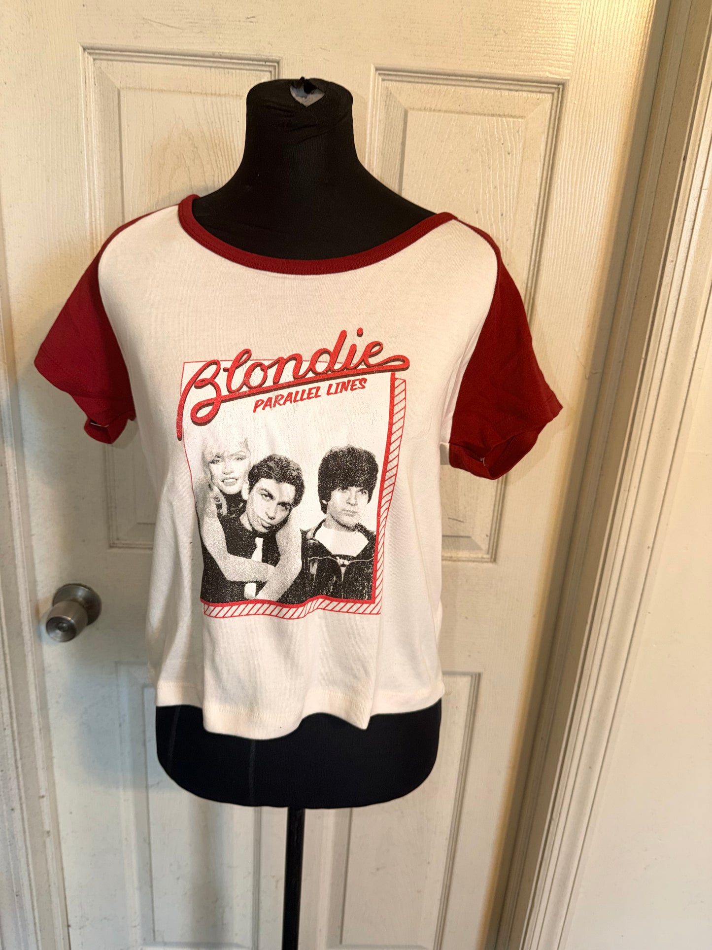 Blondie Distressed Raglan Baby Tee