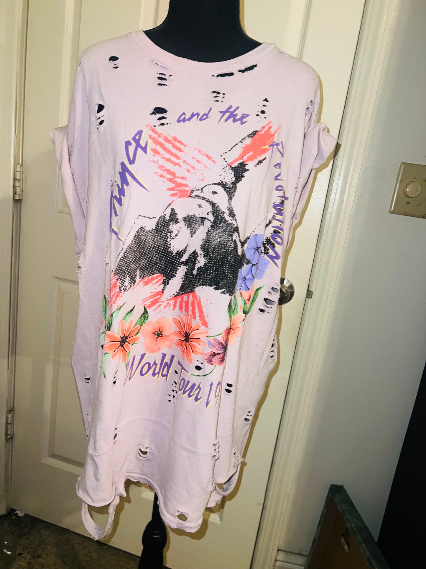 Prince and The Revolution 85 Oversized Distressed Tee