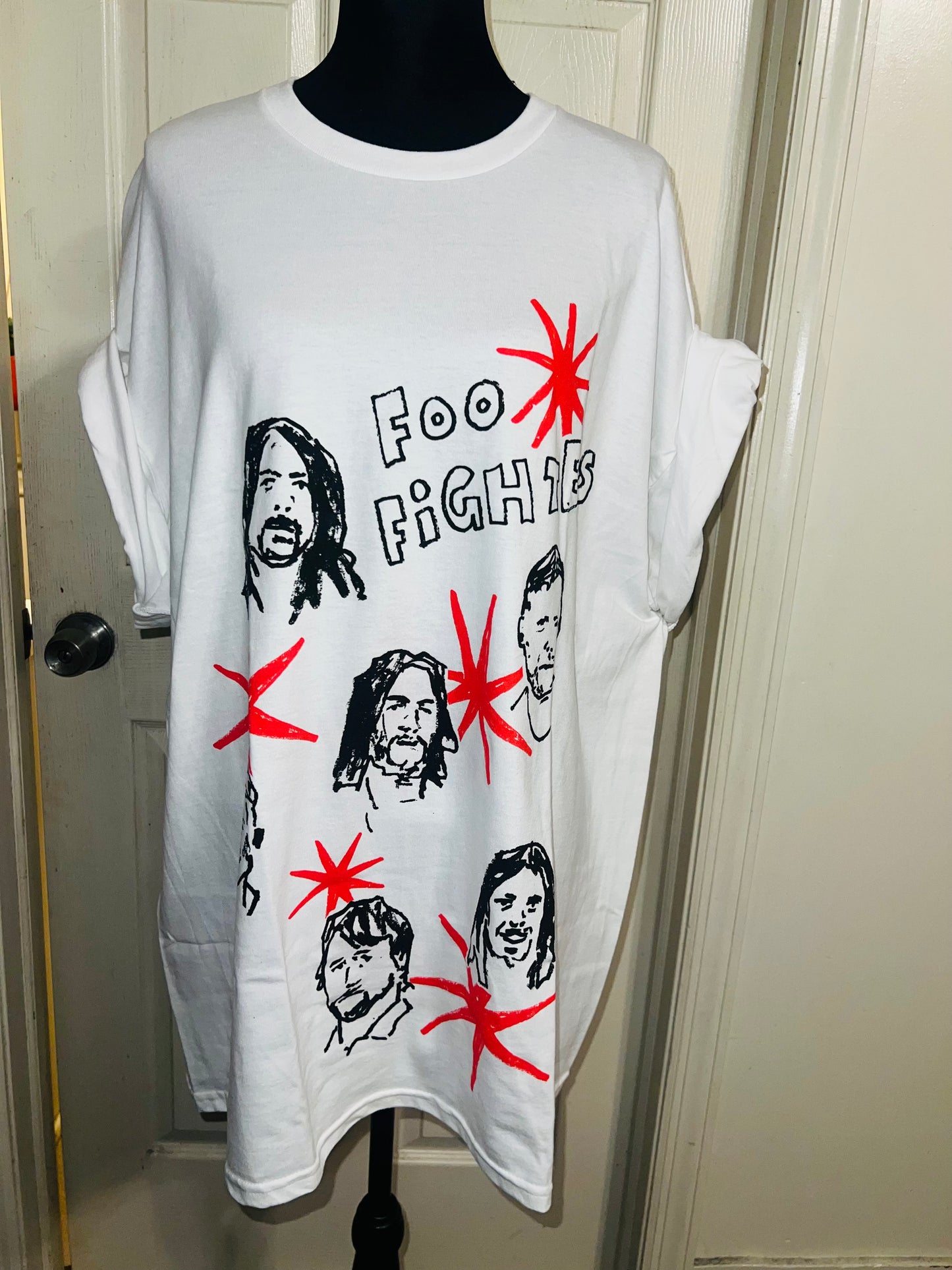 Foo Fighters Oversized Distressed Tee