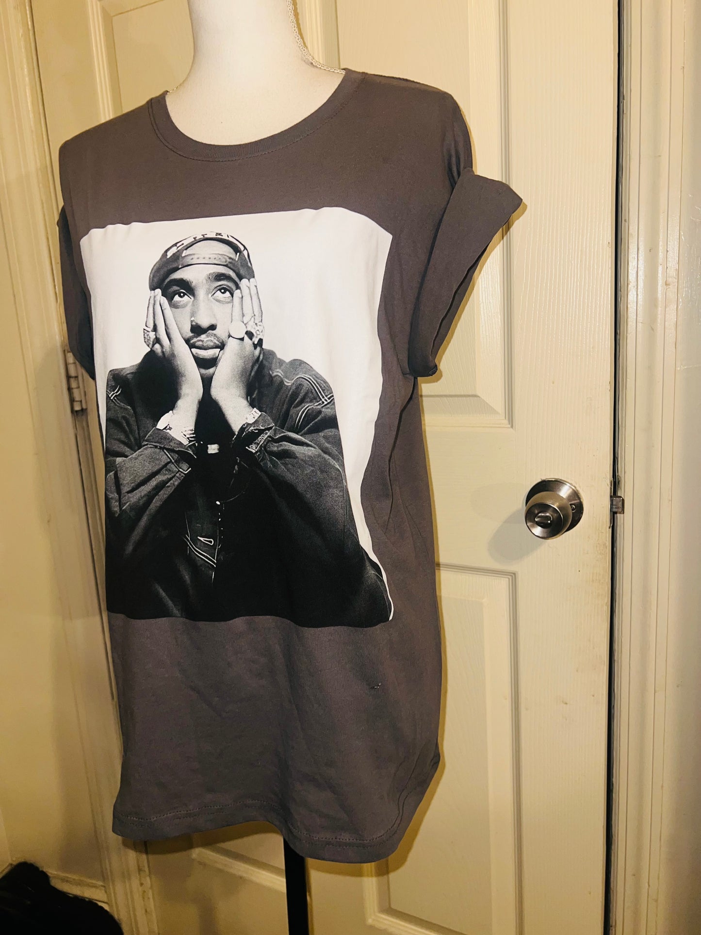 Tupac Oversized Distressed Tee