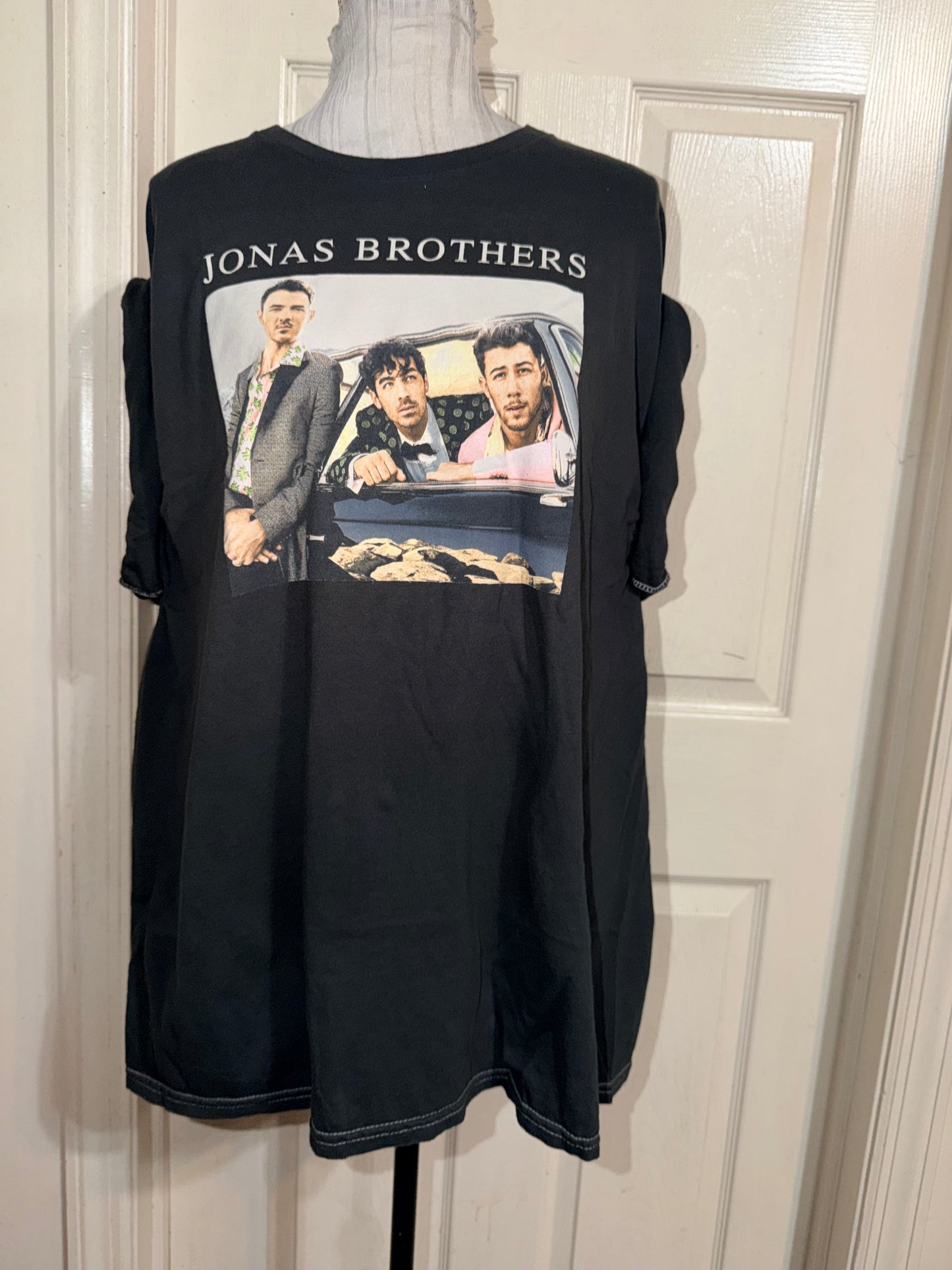 The Jonas Brothers Oversized Distressed Tee
