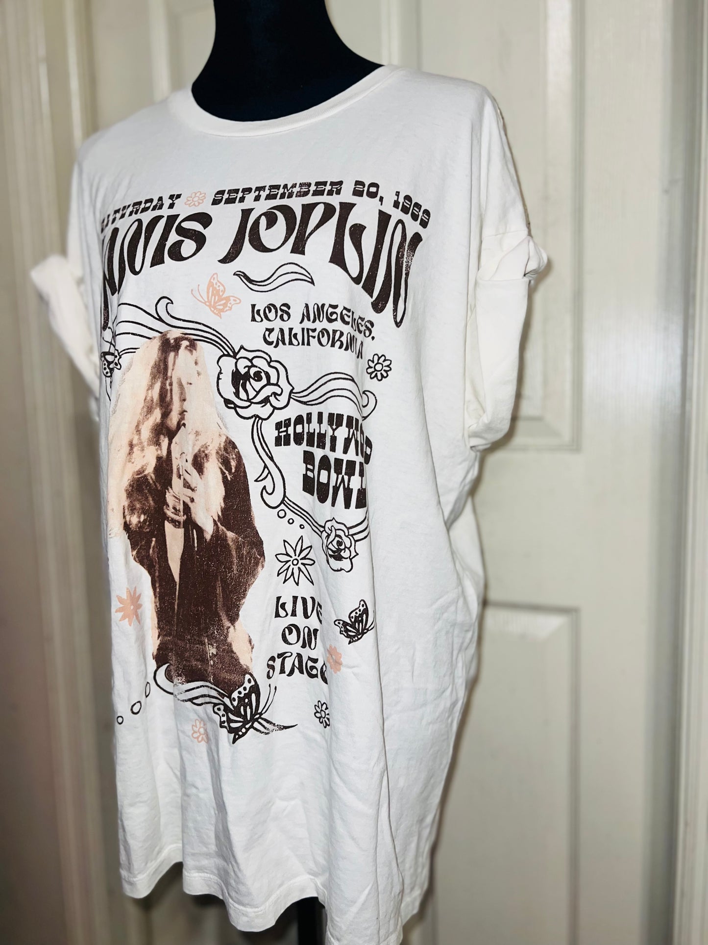 Janis Joplin Oversized Distressed Tee