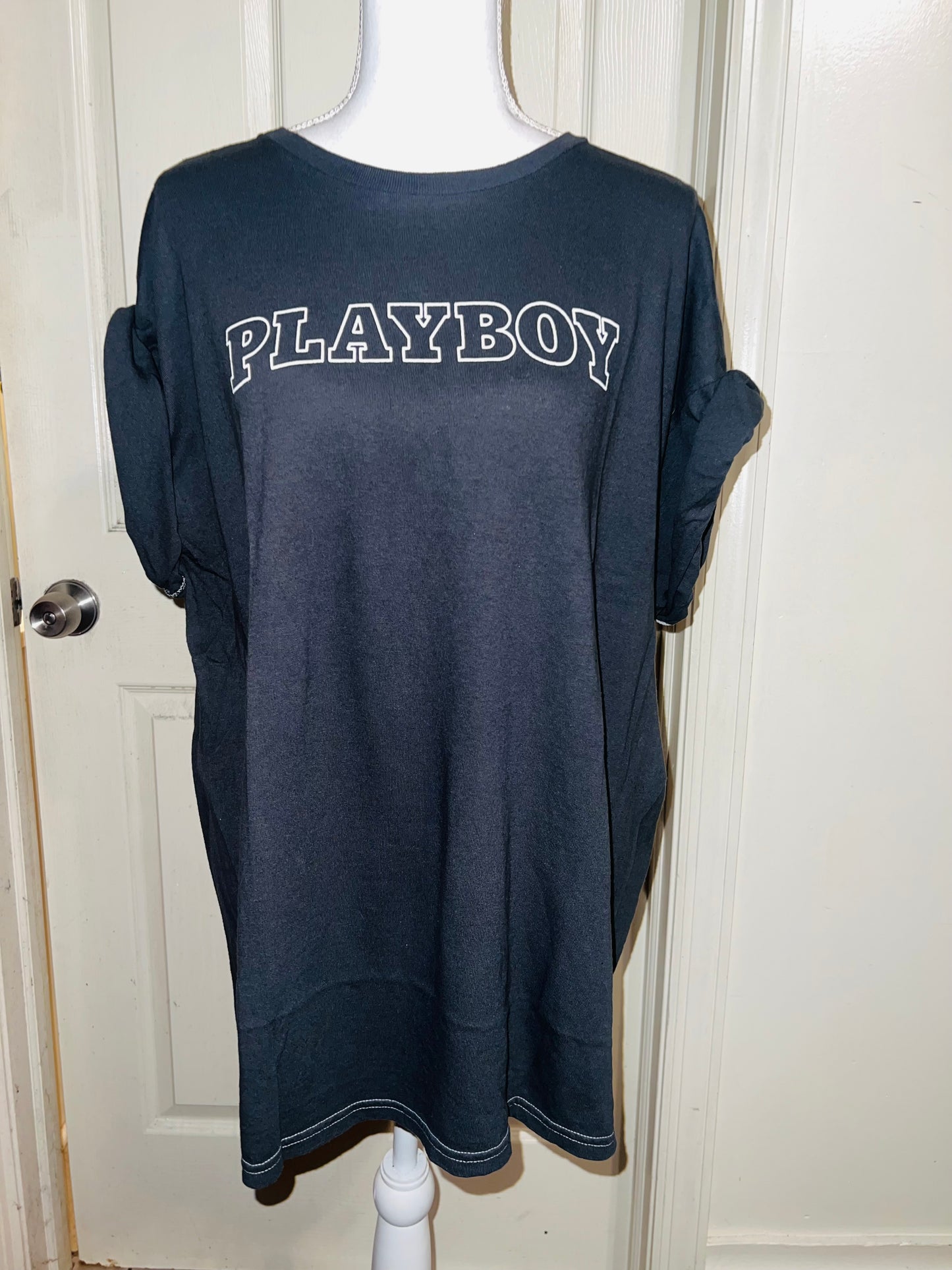 Playboy Skateboard Double Sided Distressed Tee