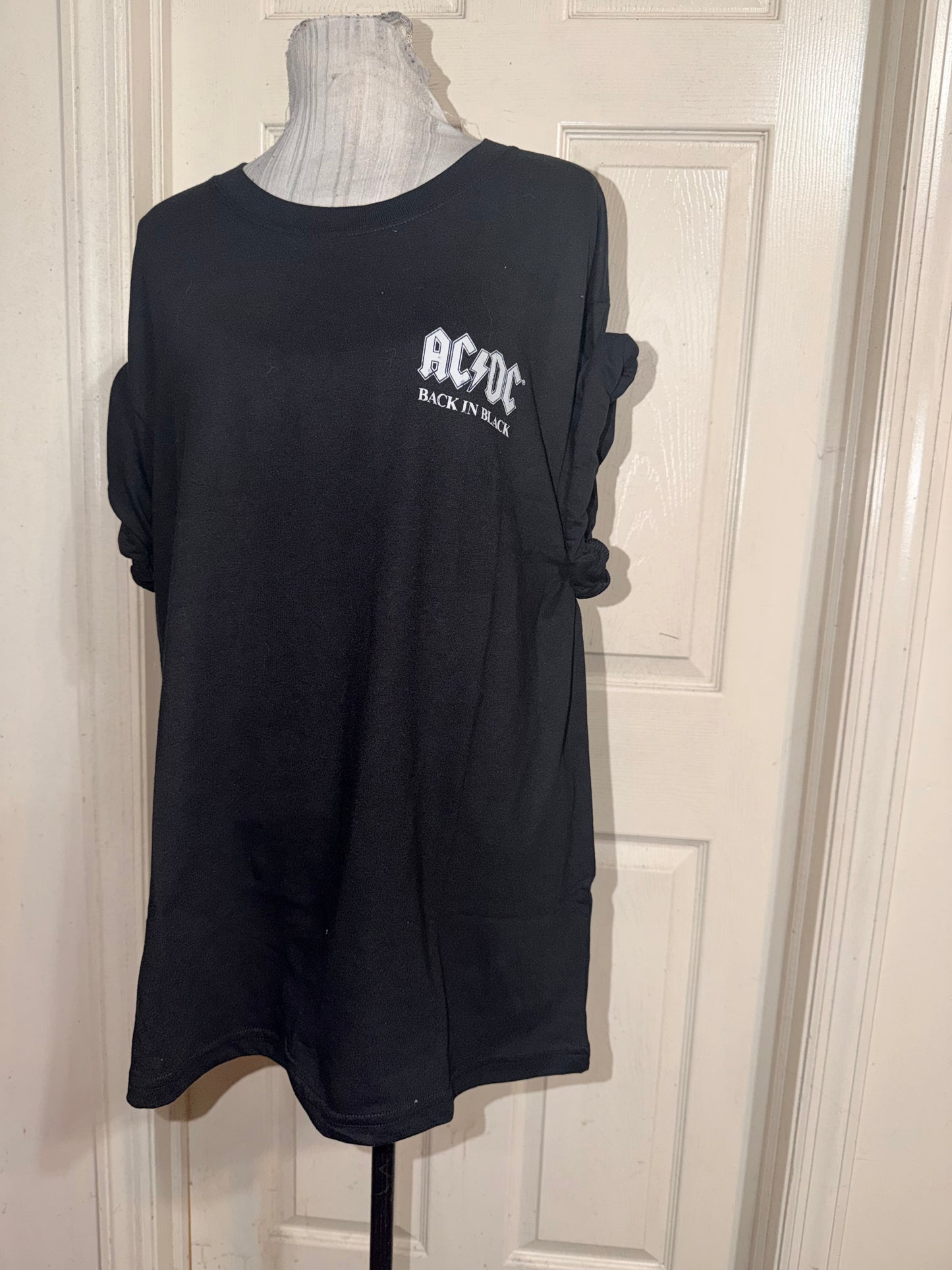 AC/DC Double Sided Oversized Distressed Tee