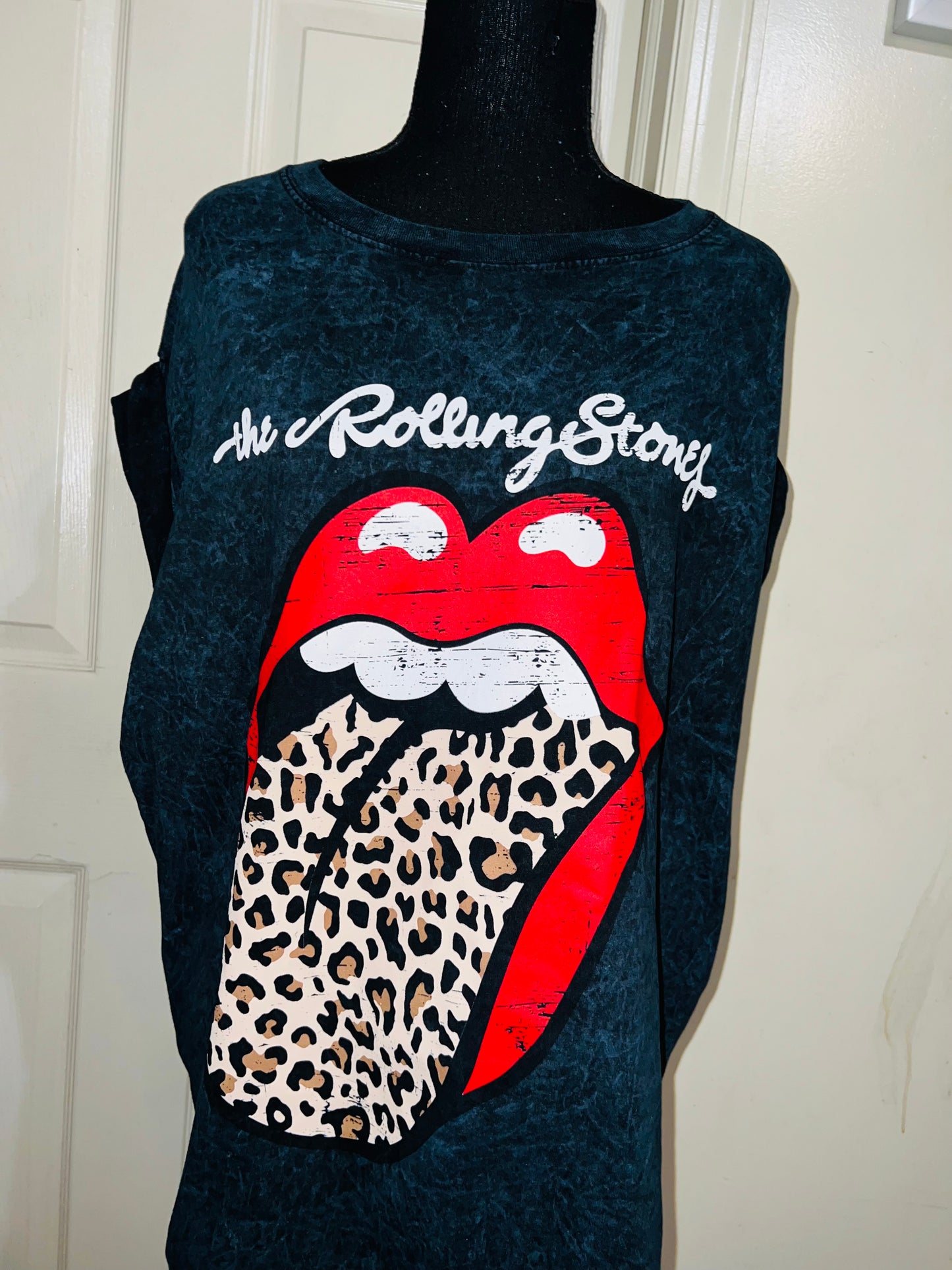 The Rolling Stones Cheetah Oversized Distressed Tee