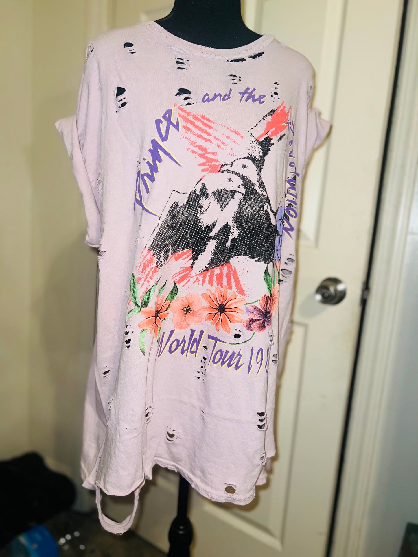 Prince and The Revolution 85 Oversized Distressed Tee