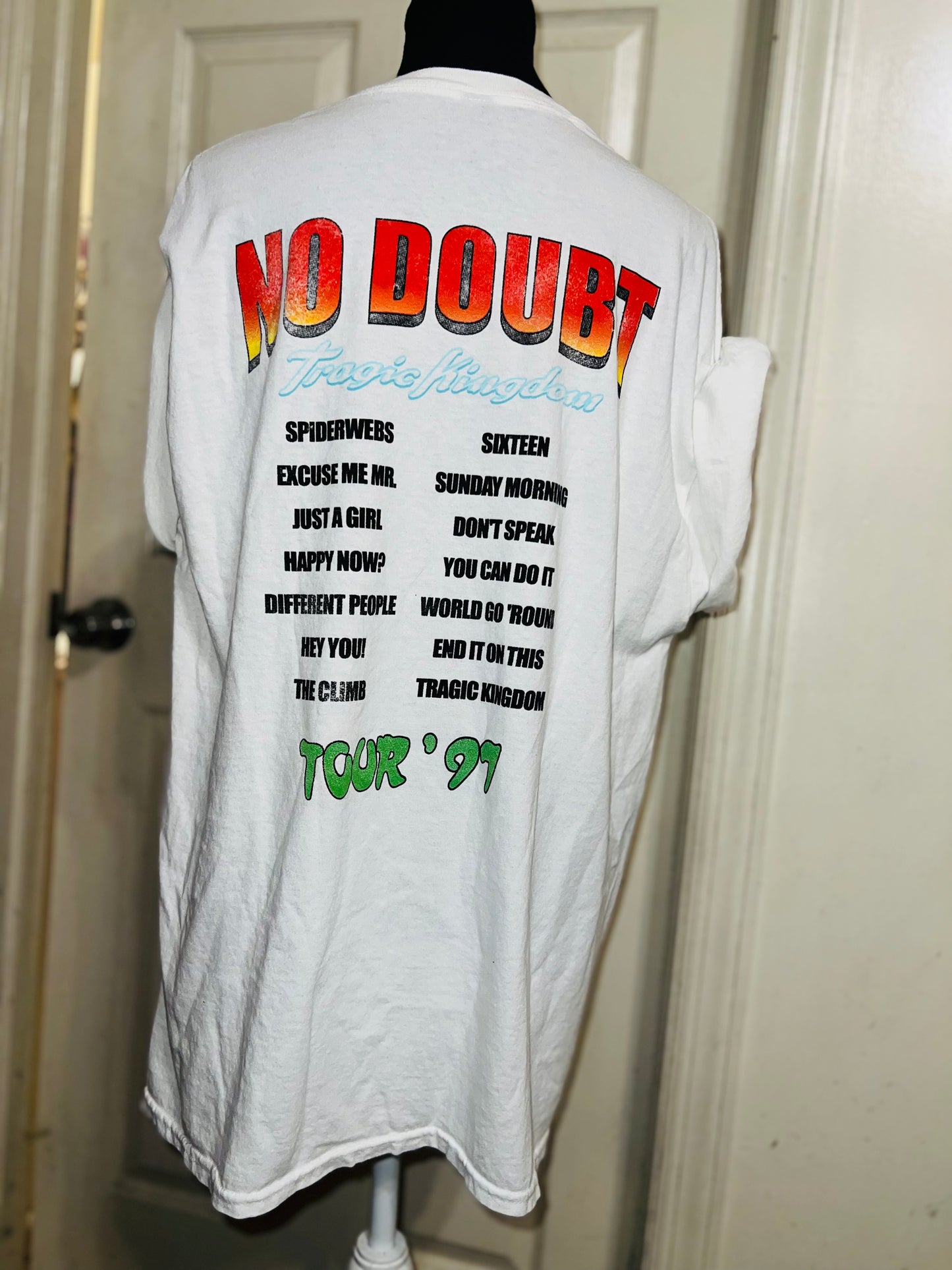 No Doubt Double Sided Oversized Distressed Tee